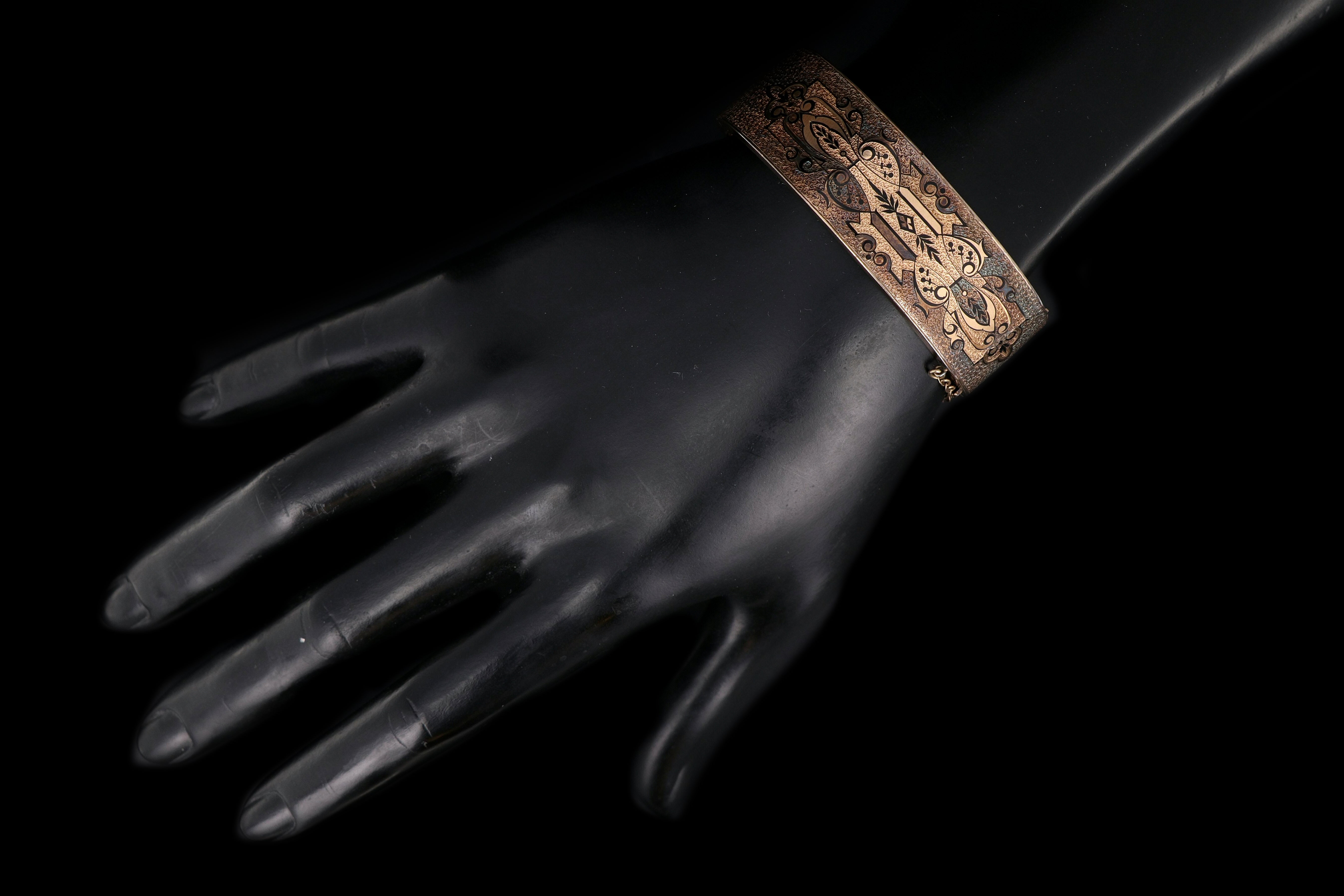 Victorian 14K Gold Pair of Wedding Bangles/Bracelets With Original Box - Queen May