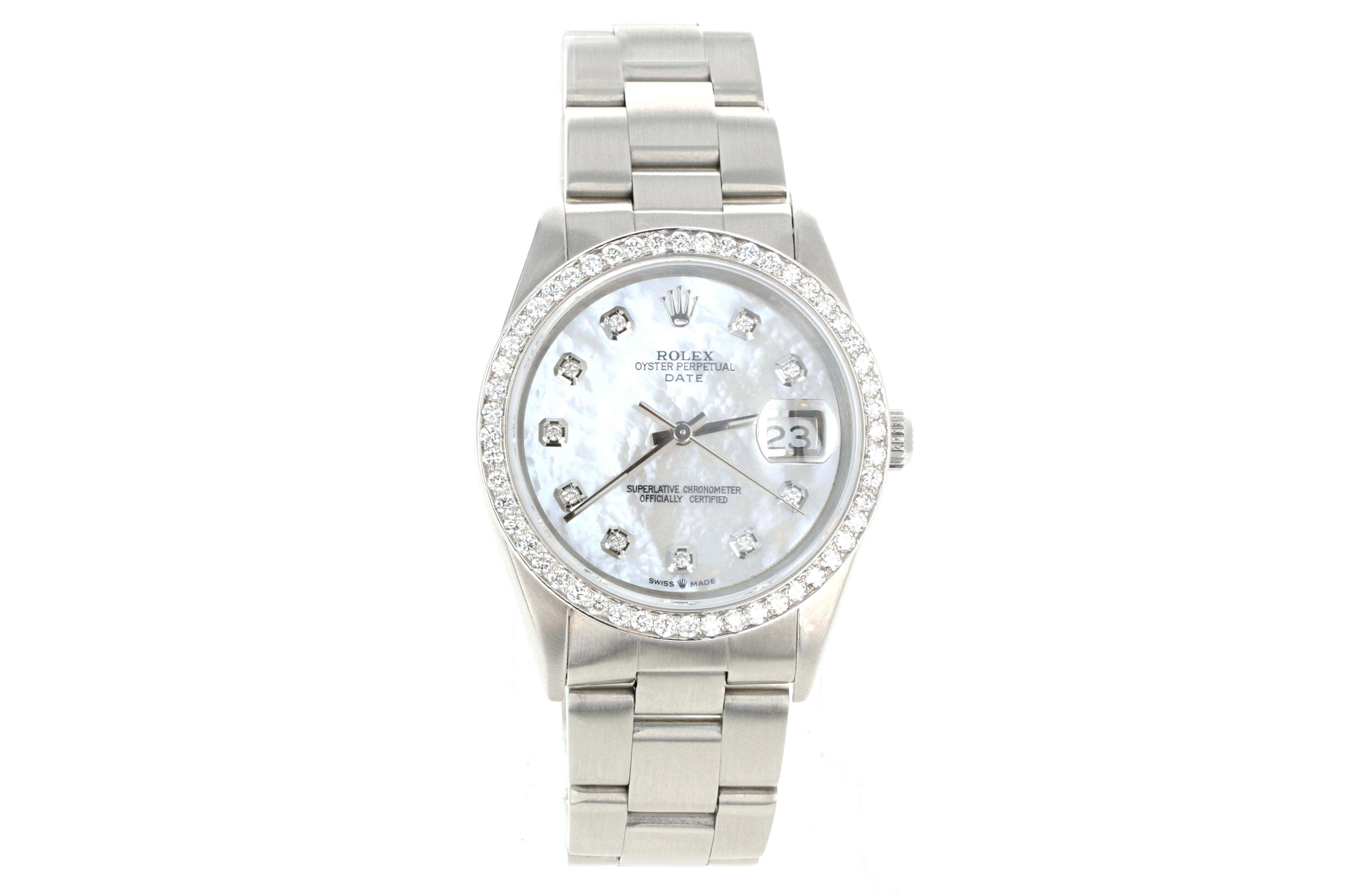 Rolex Date 15200 Diamond Bezel - Queen May