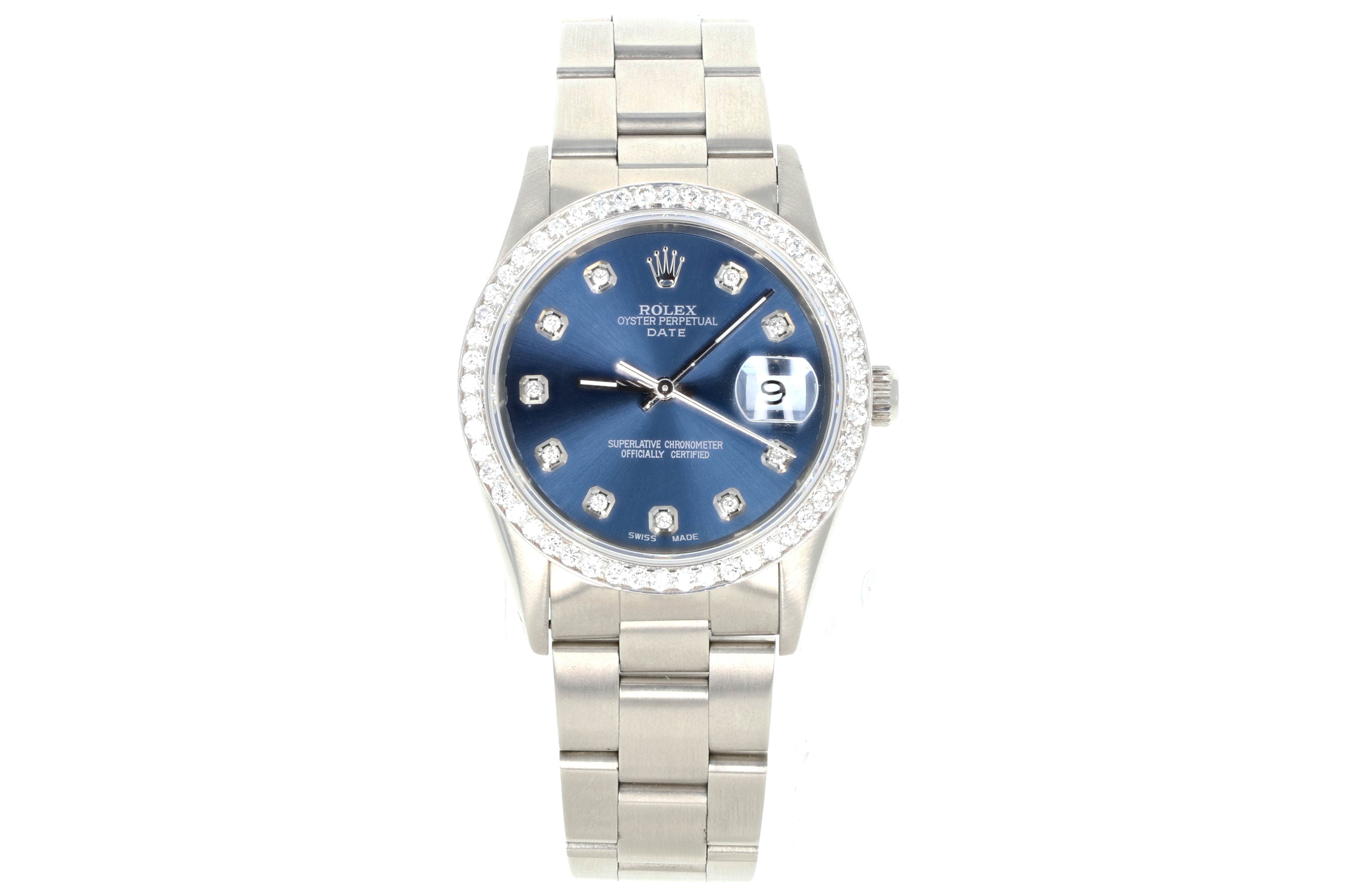 Rolex Date 15200 Diamond Dial and Bezel - Queen May