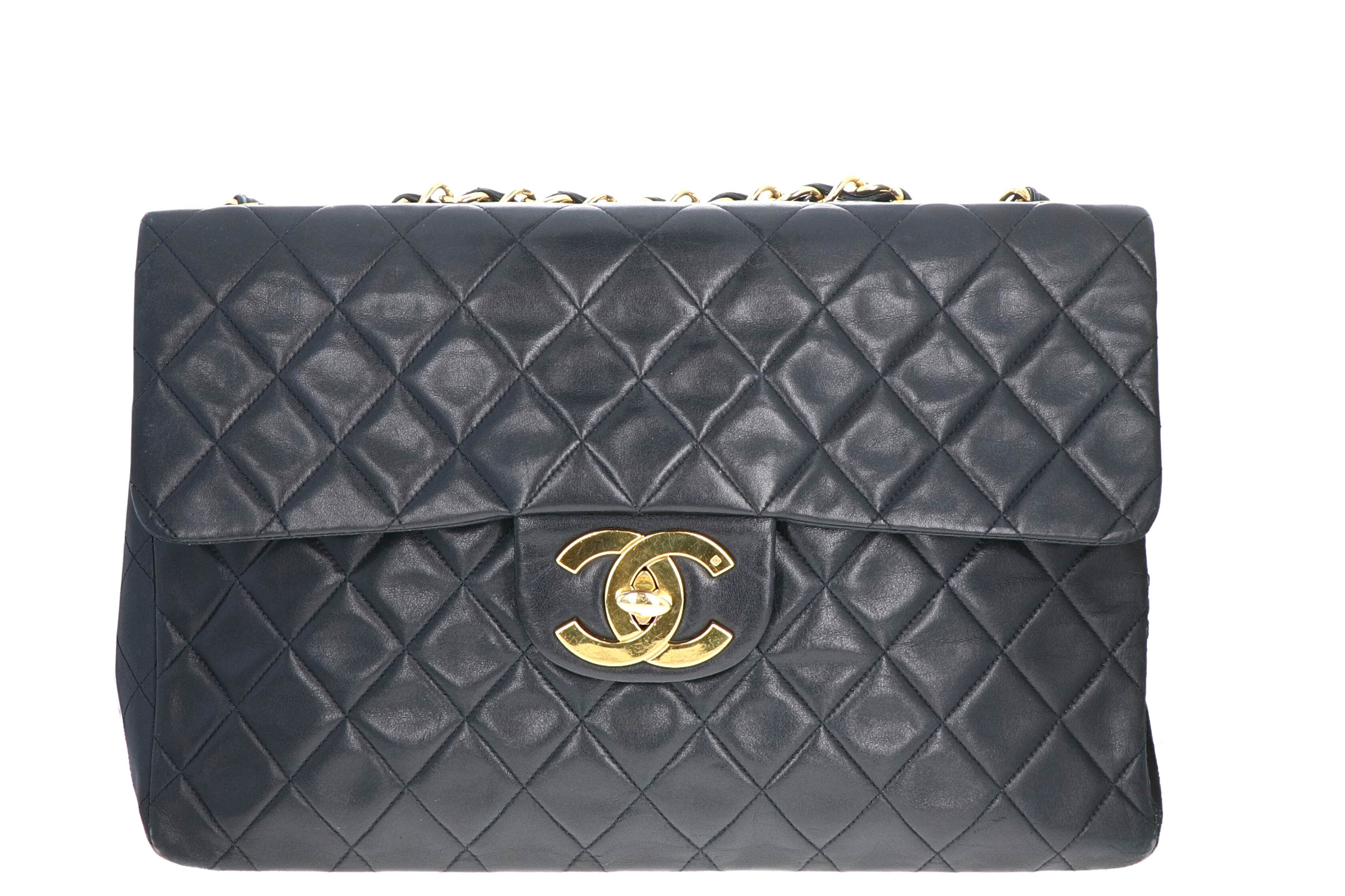 Vintage Chanel Classic Maxi Single Flap Bag - Queen May