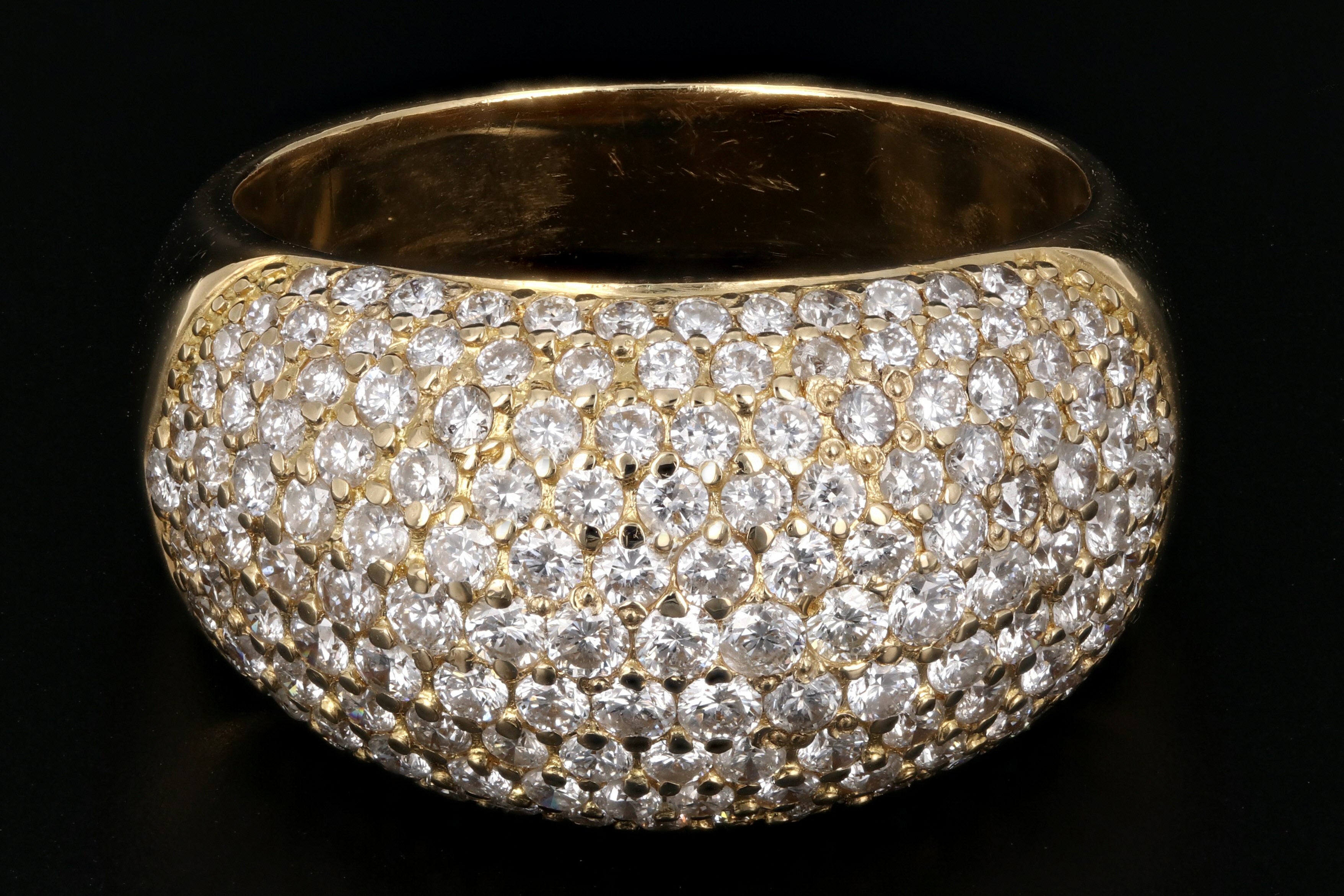 Modern 18K Yellow Gold 2CTW Round Cut Diamond Band - Queen May