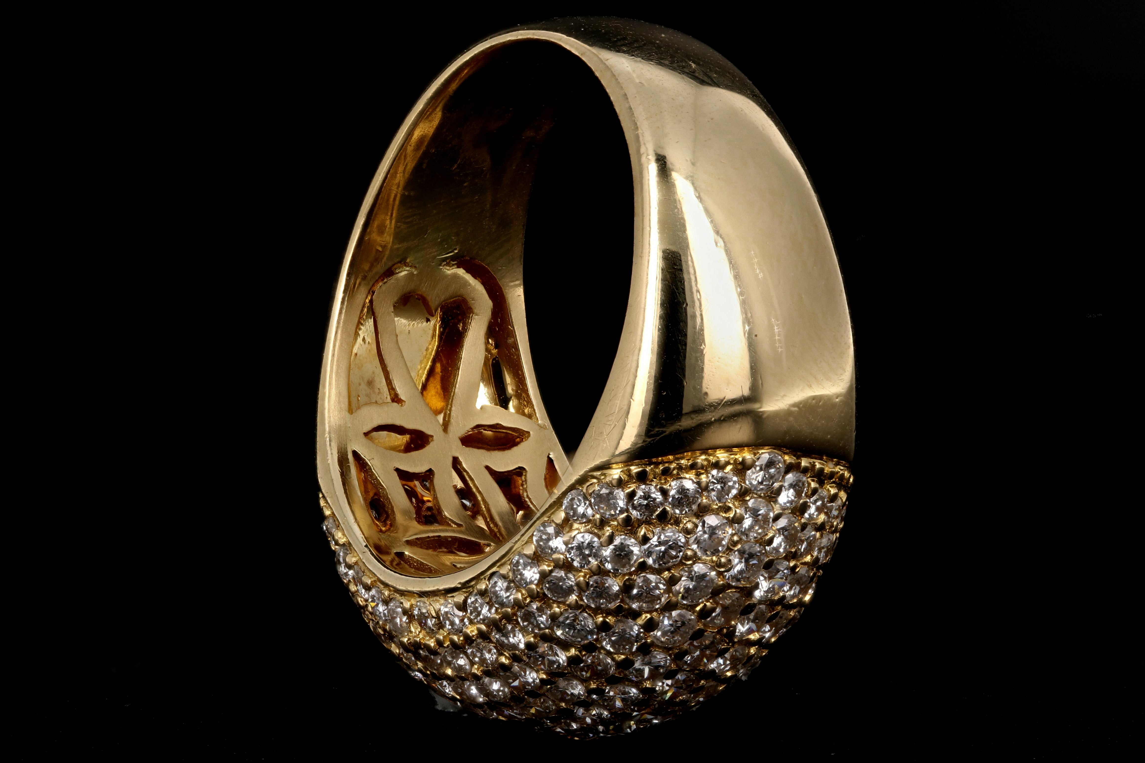 Modern 18K Yellow Gold 2CTW Round Cut Diamond Band - Queen May