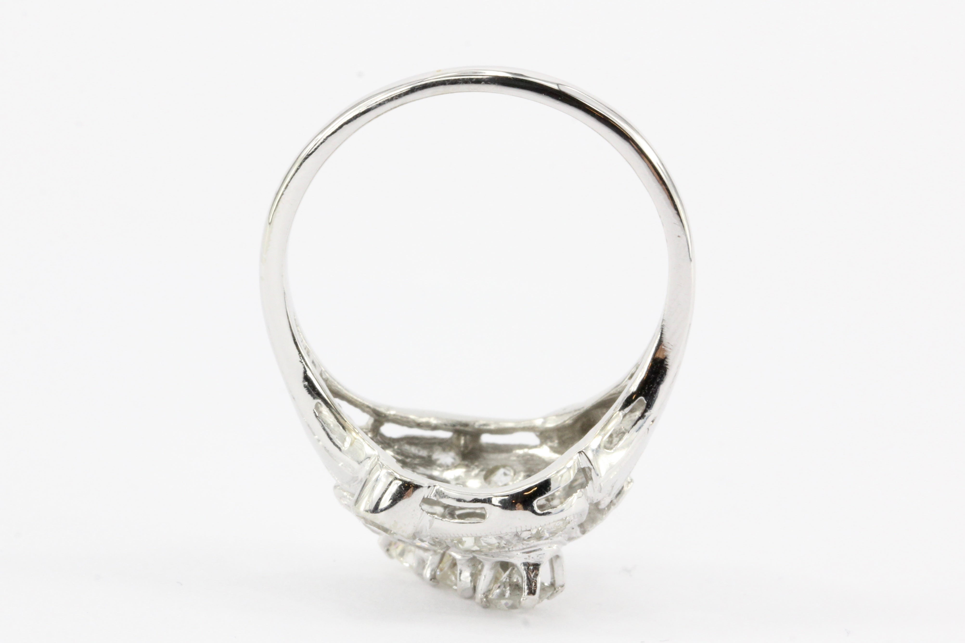 Art Deco 14K White Gold .75 CTW Ring - Queen May