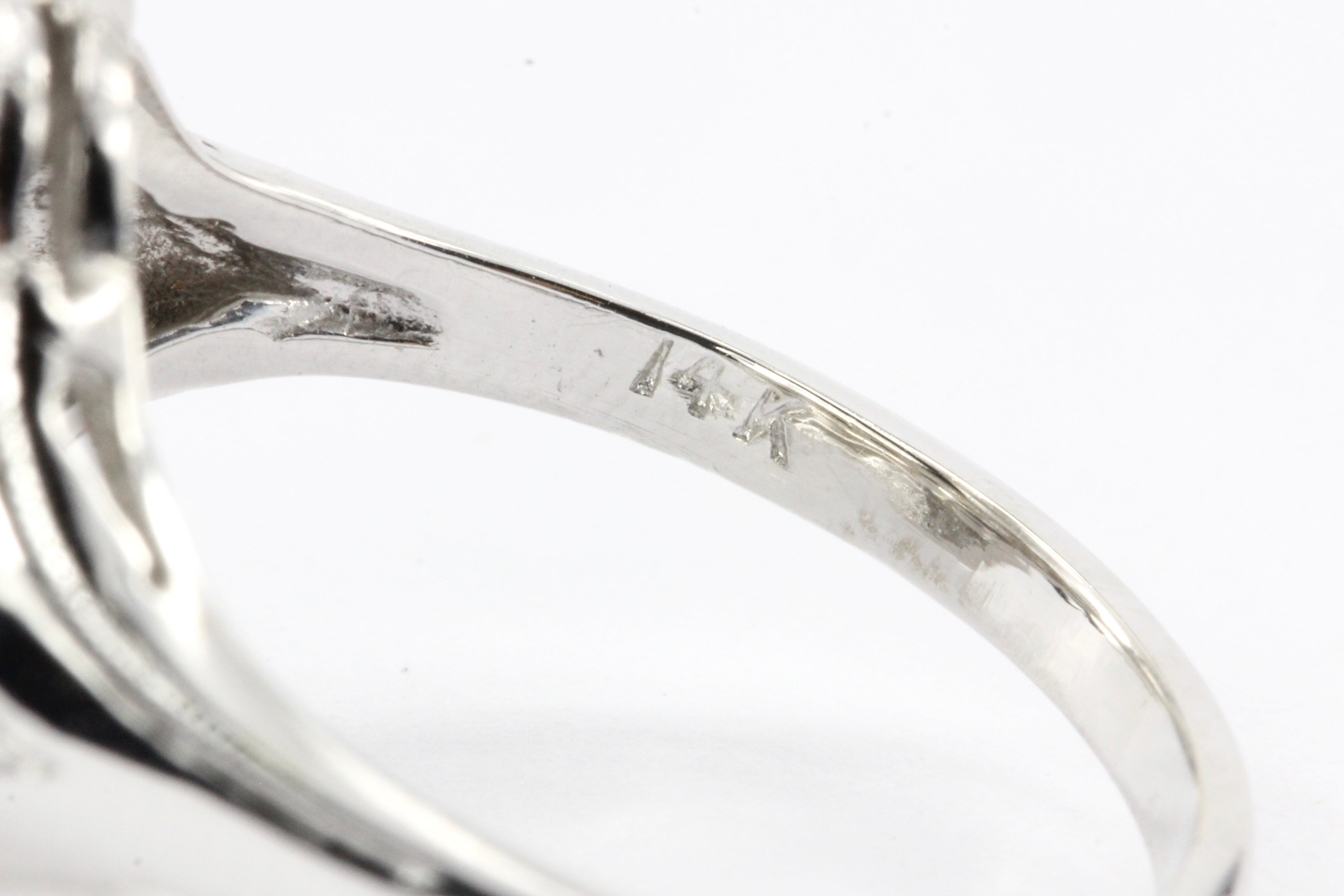 Art Deco 14K White Gold .75 CTW Ring - Queen May