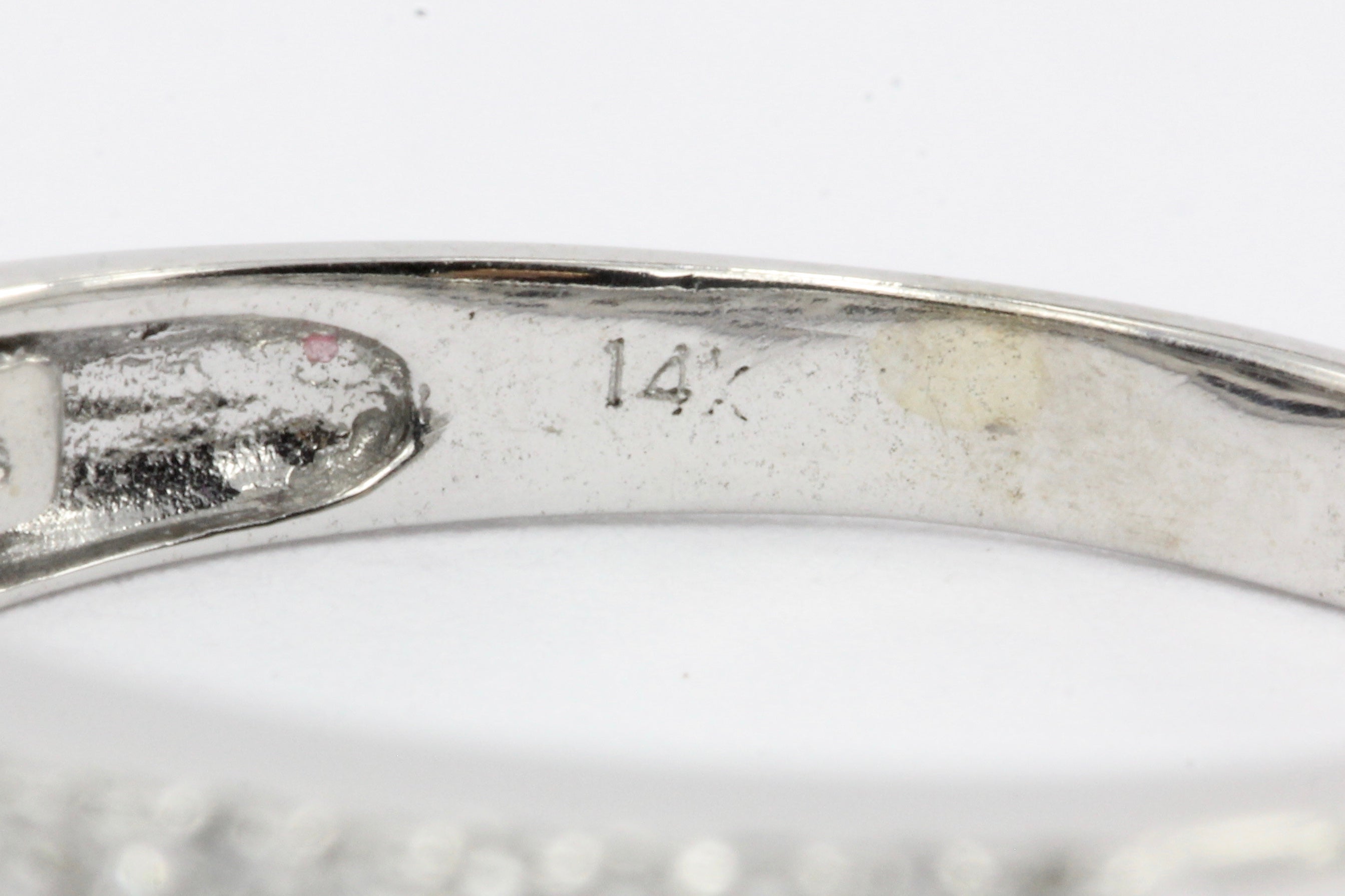 Modern 14K White Gold .3CTW Half Diamond Band - Queen May