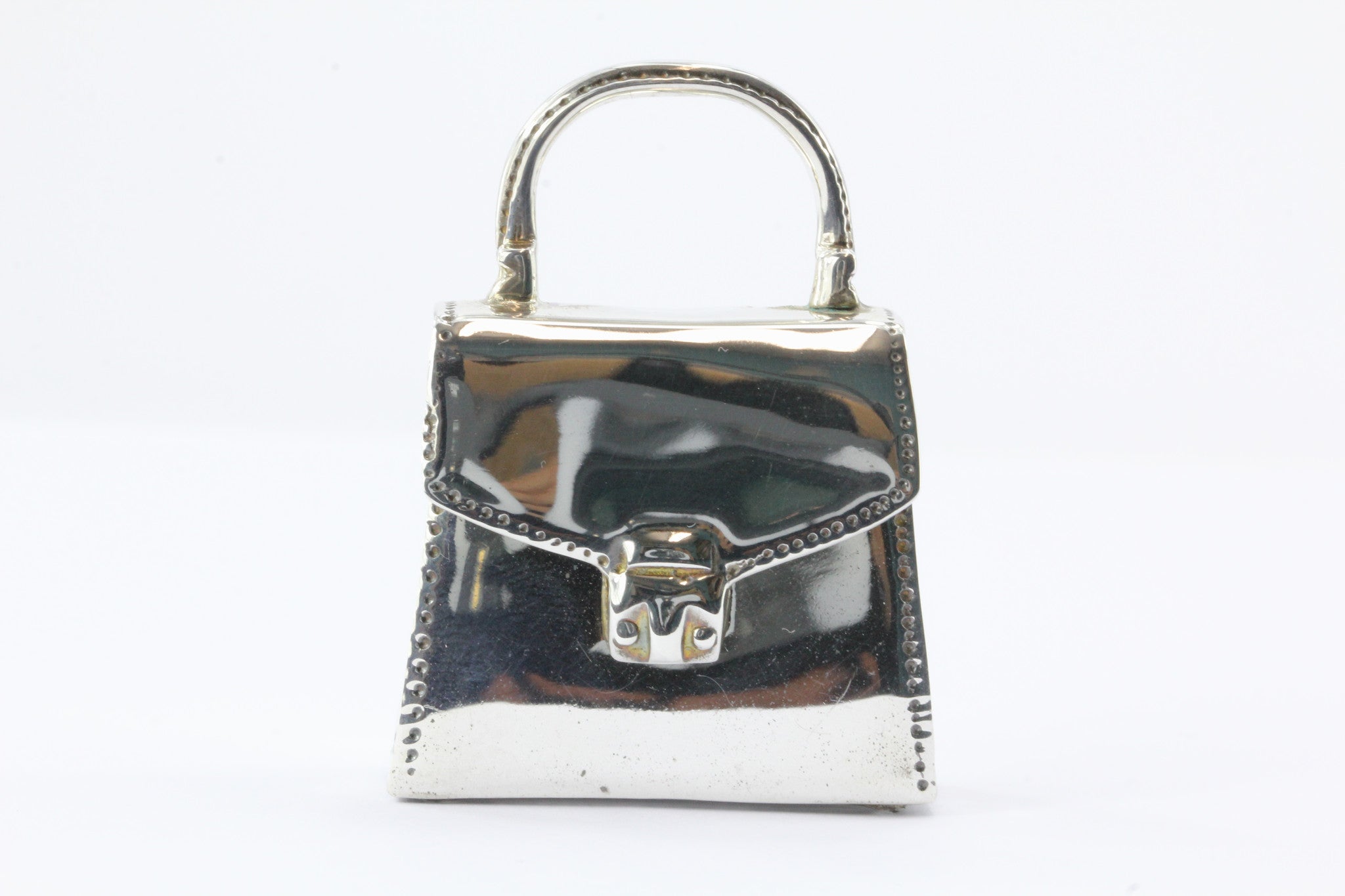 Tiffany & Co Sterling Silver Handbag Purse Pill Box Charm - Queen May