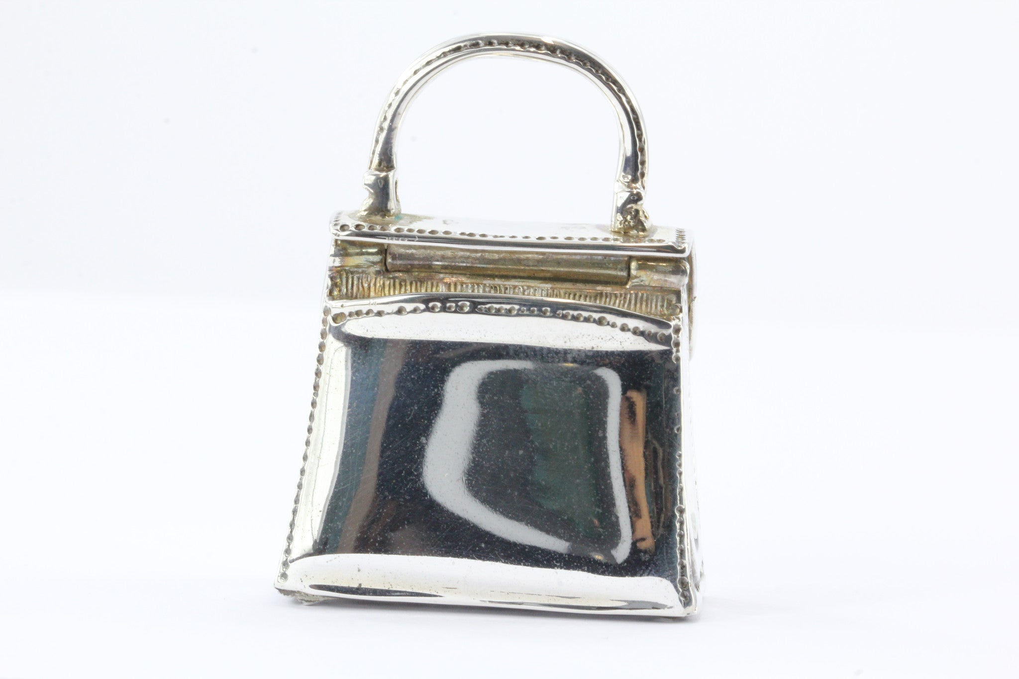 Tiffany & Co Sterling Silver Handbag Purse Pill Box Charm - Queen May