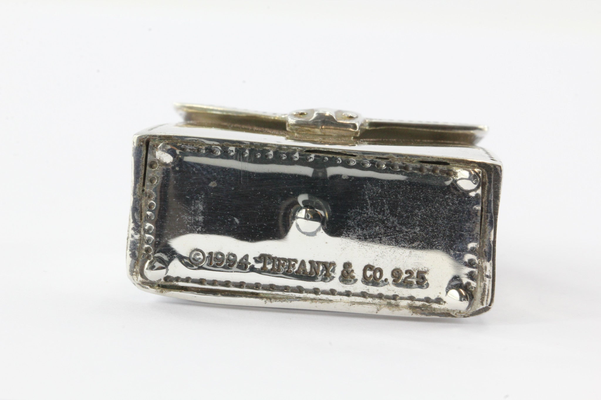 Tiffany & Co Sterling Silver Handbag Purse Pill Box Charm - Queen May