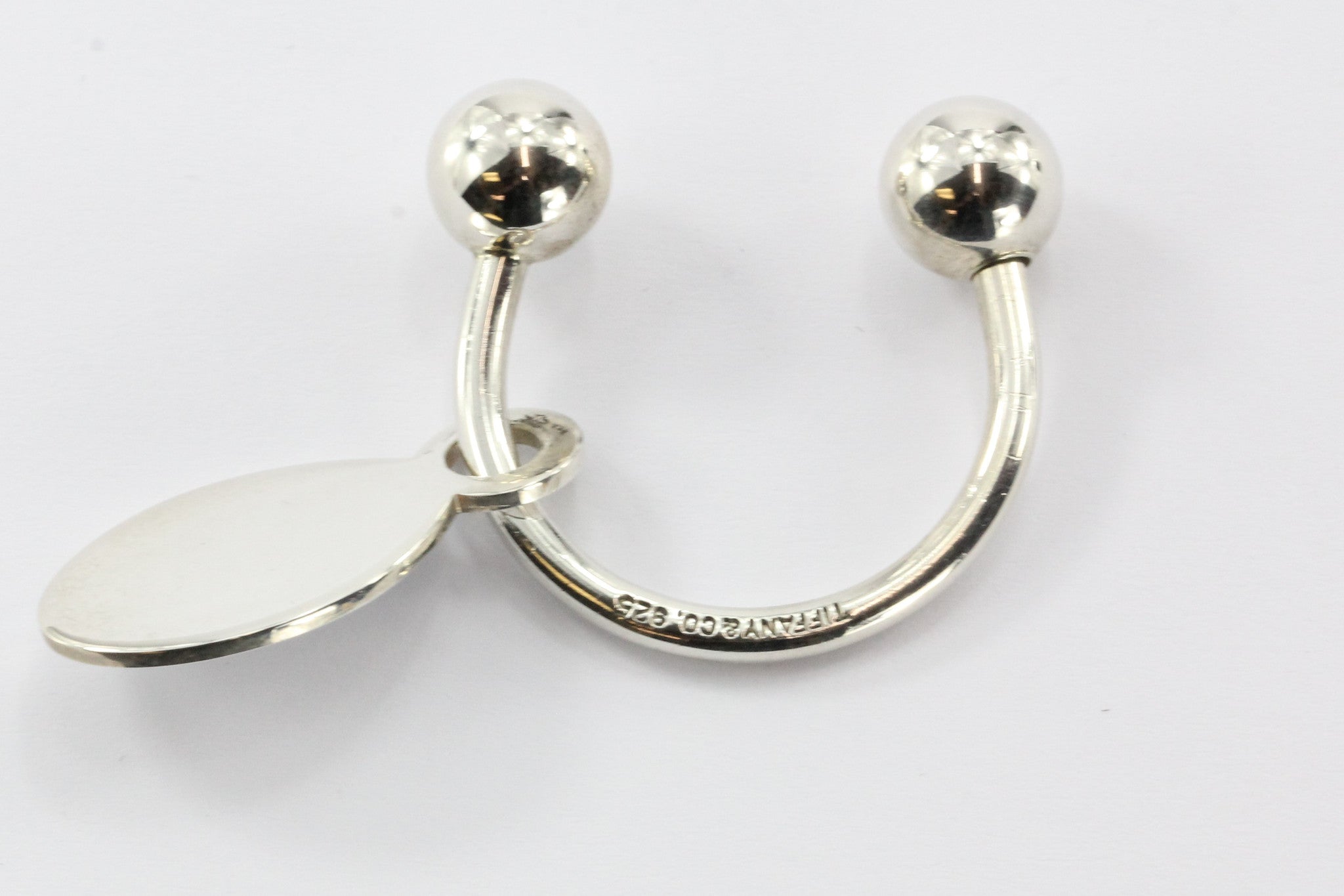Please Return to Tiffany & Co New York Tag Sterling Silver 925 Key Chain Ring - Queen May