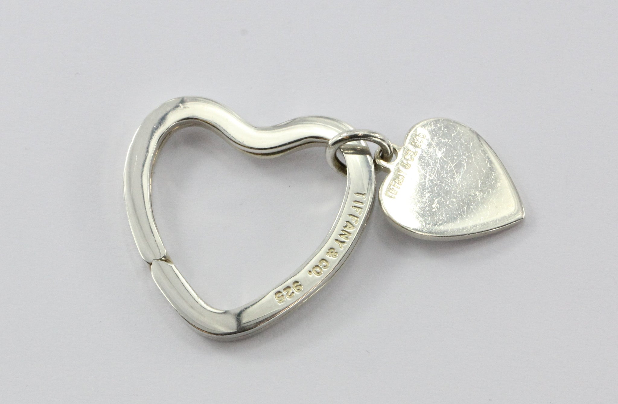 Tiffany & Co Sterling Silver 925 Heart Tag Key Ring - Queen May