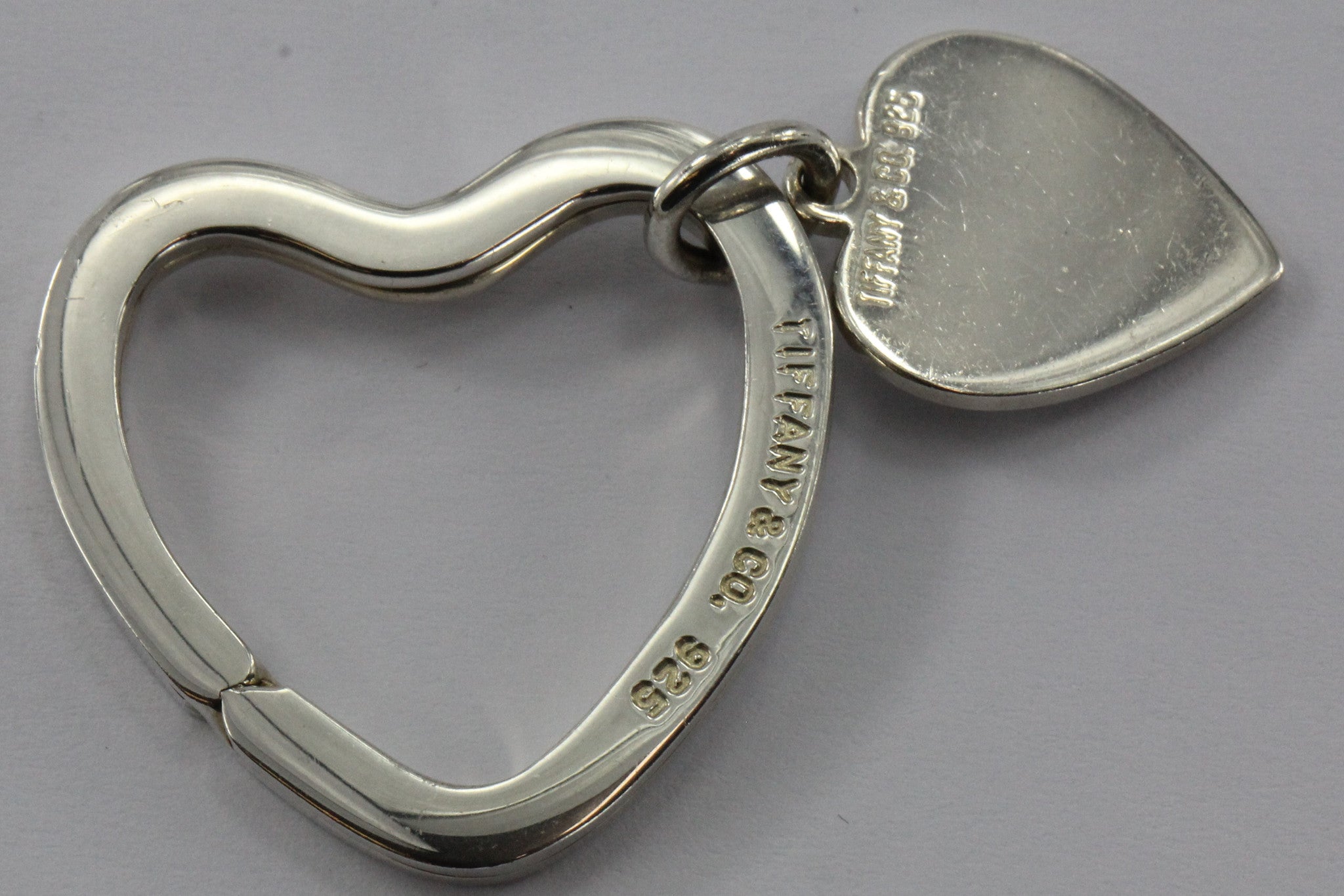 Tiffany & Co Sterling Silver 925 Heart Tag Key Ring - Queen May