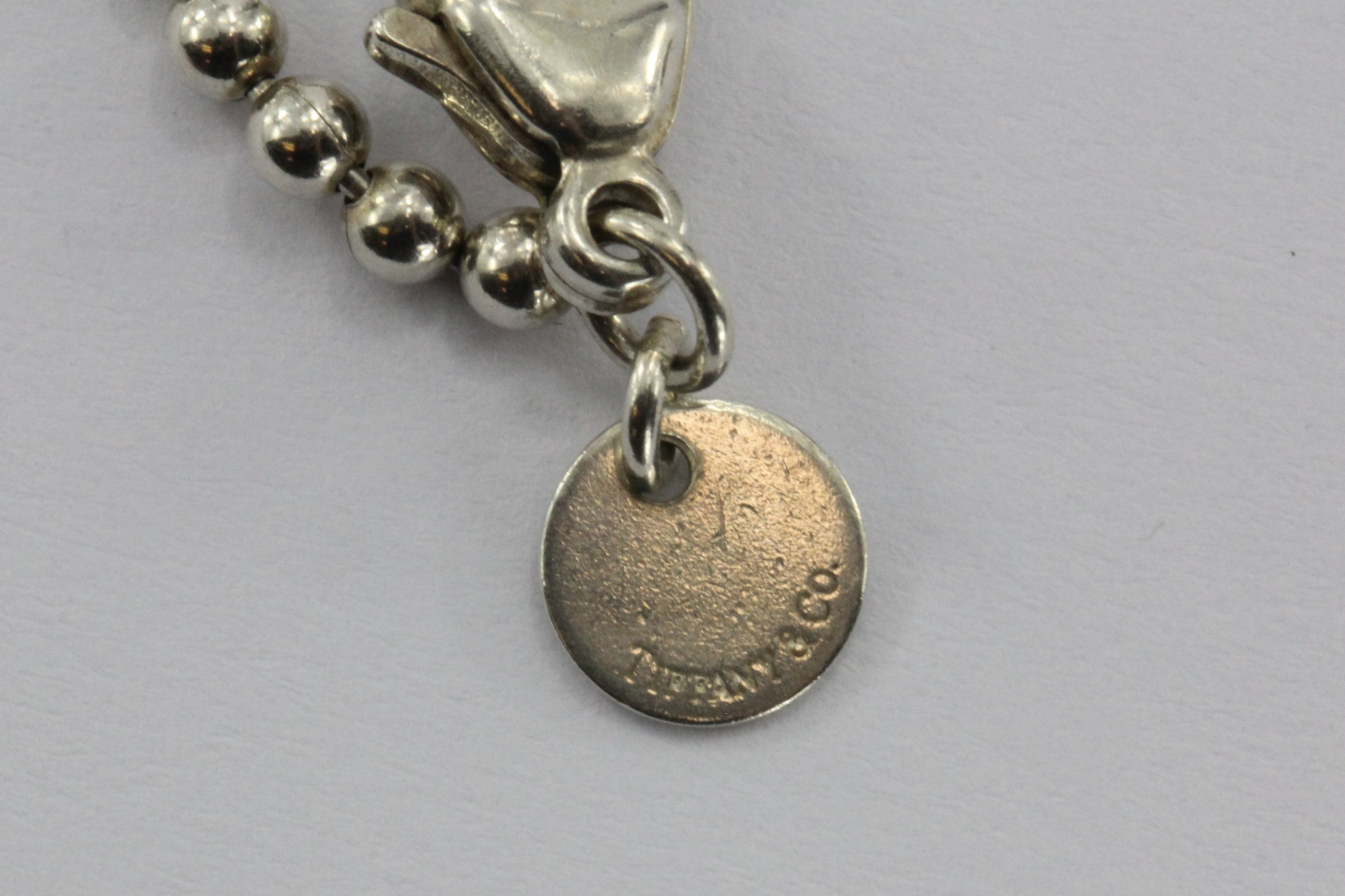 Vintage Tiffany & Co Sterling Silver & 18K Gold Heart Pendant & Necklace - Queen May