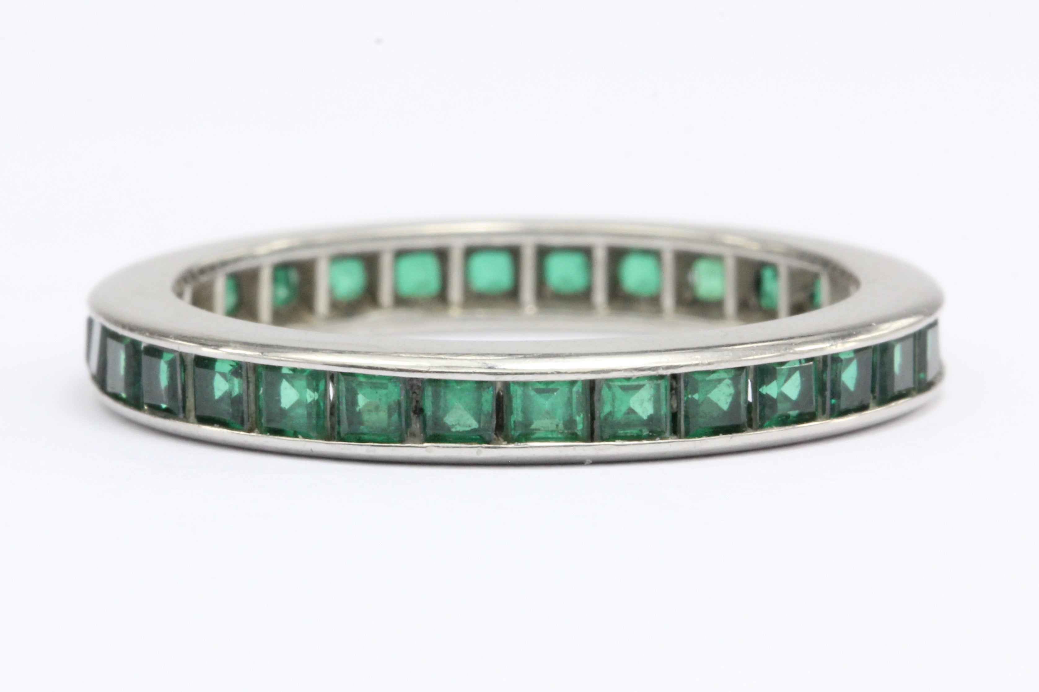 Platinum Green Tsavorite Eternity Band c.1910 - Queen May