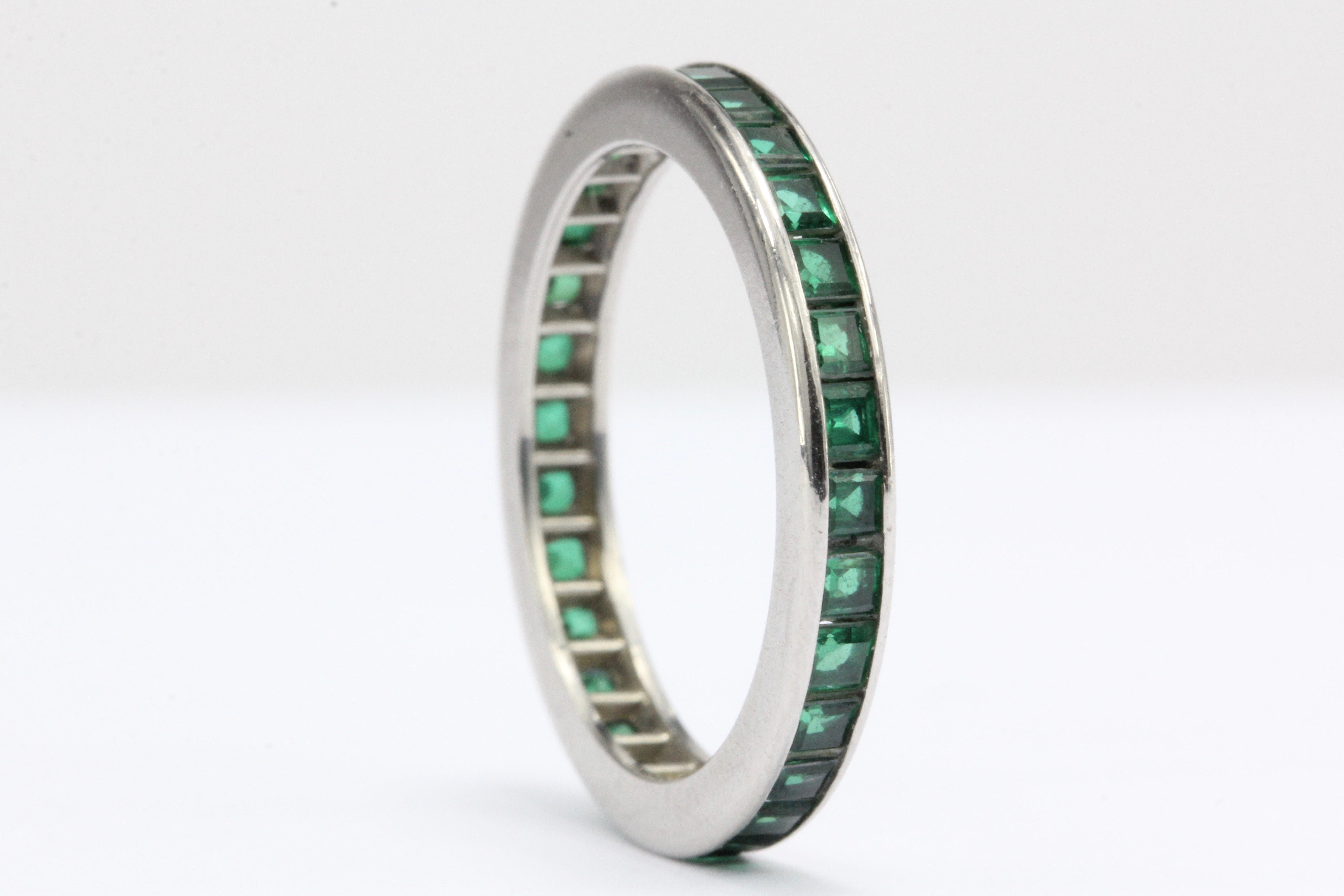 Platinum Green Tsavorite Eternity Band c.1910 - Queen May
