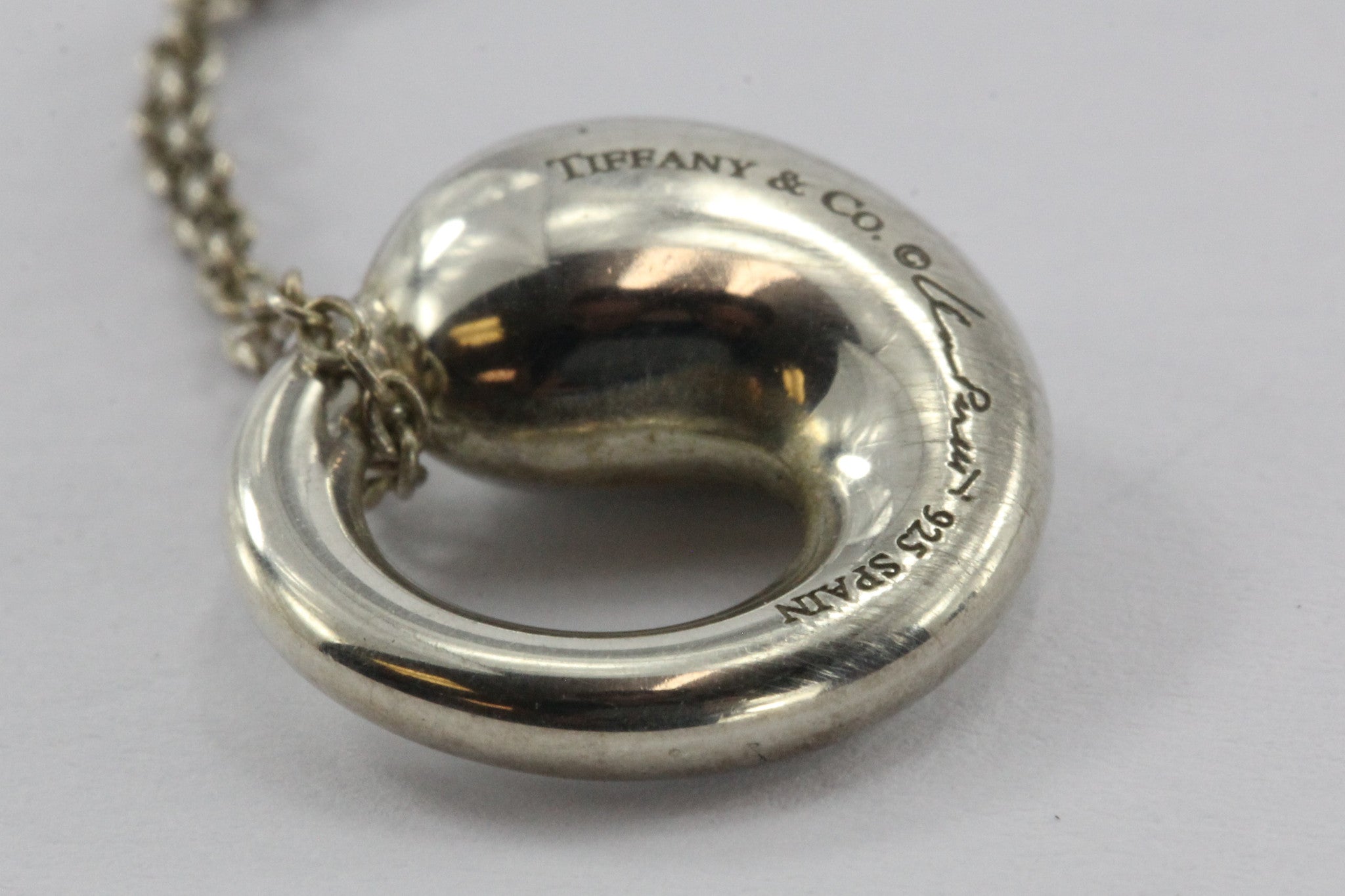 Tiffany & Co Sterling Silver Elsa Peretti Small Eternal Circle Pendant & Chain - Queen May
