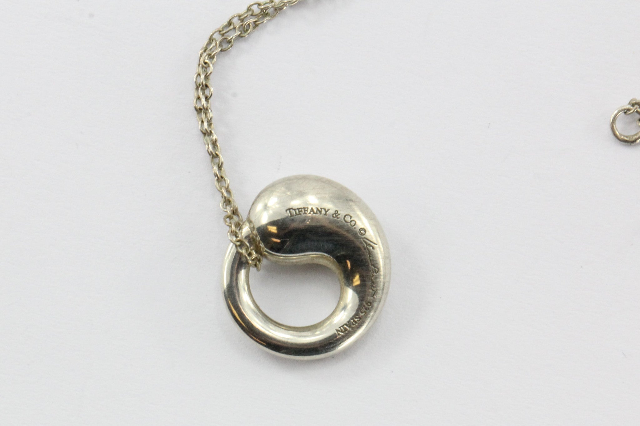 Tiffany & Co Sterling Silver Elsa Peretti Small Eternal Circle Pendant & Chain - Queen May