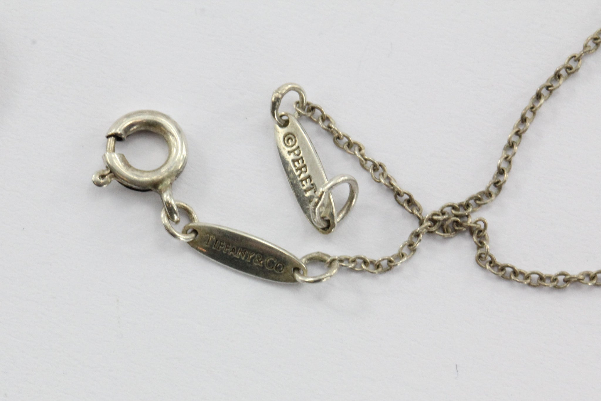 Tiffany & Co Sterling Silver Elsa Peretti Small Eternal Circle Pendant & Chain - Queen May