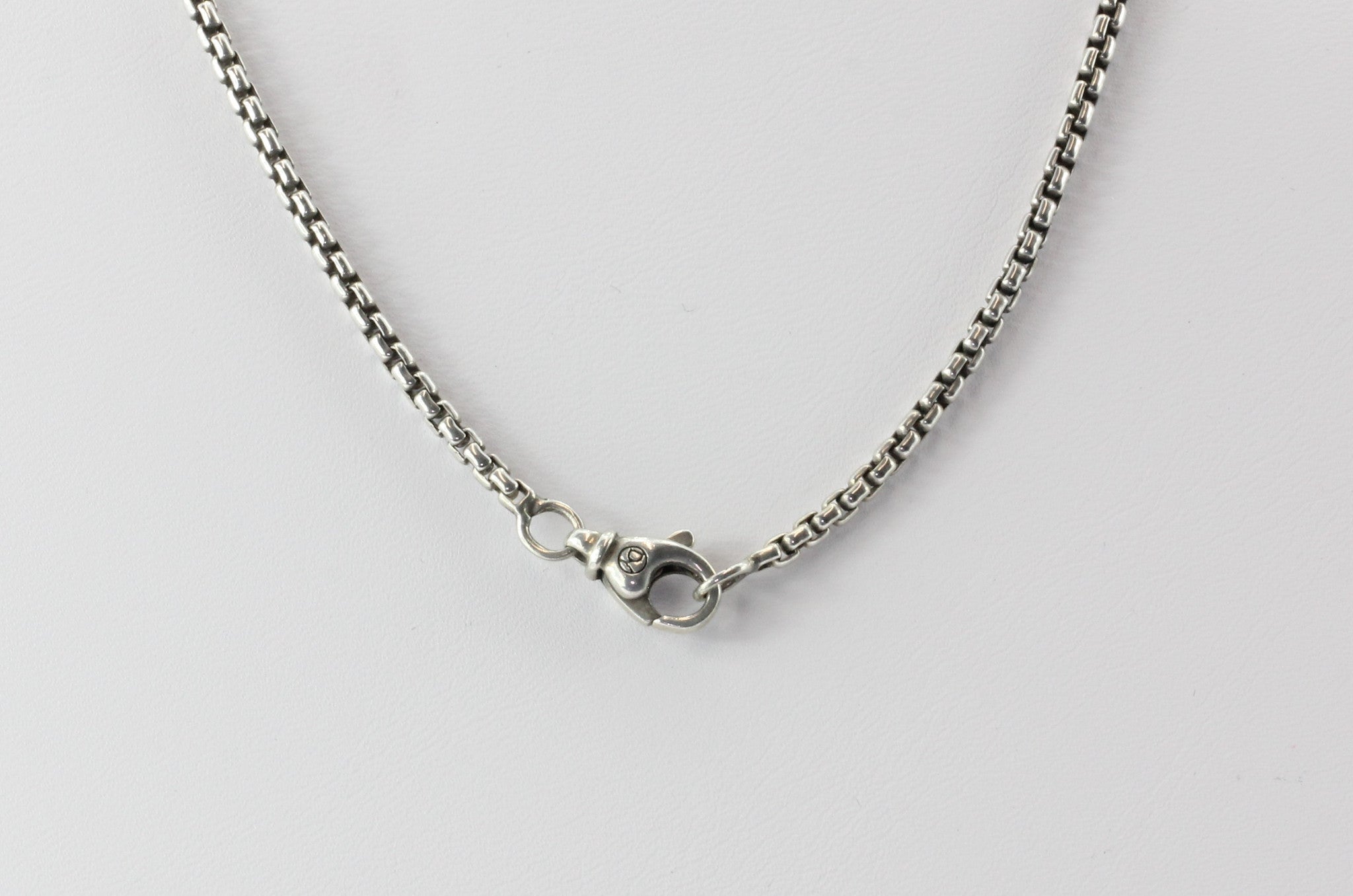 David Yurman Sterling Silver Chevron Diamond Cross Pendant & Chain - Queen May