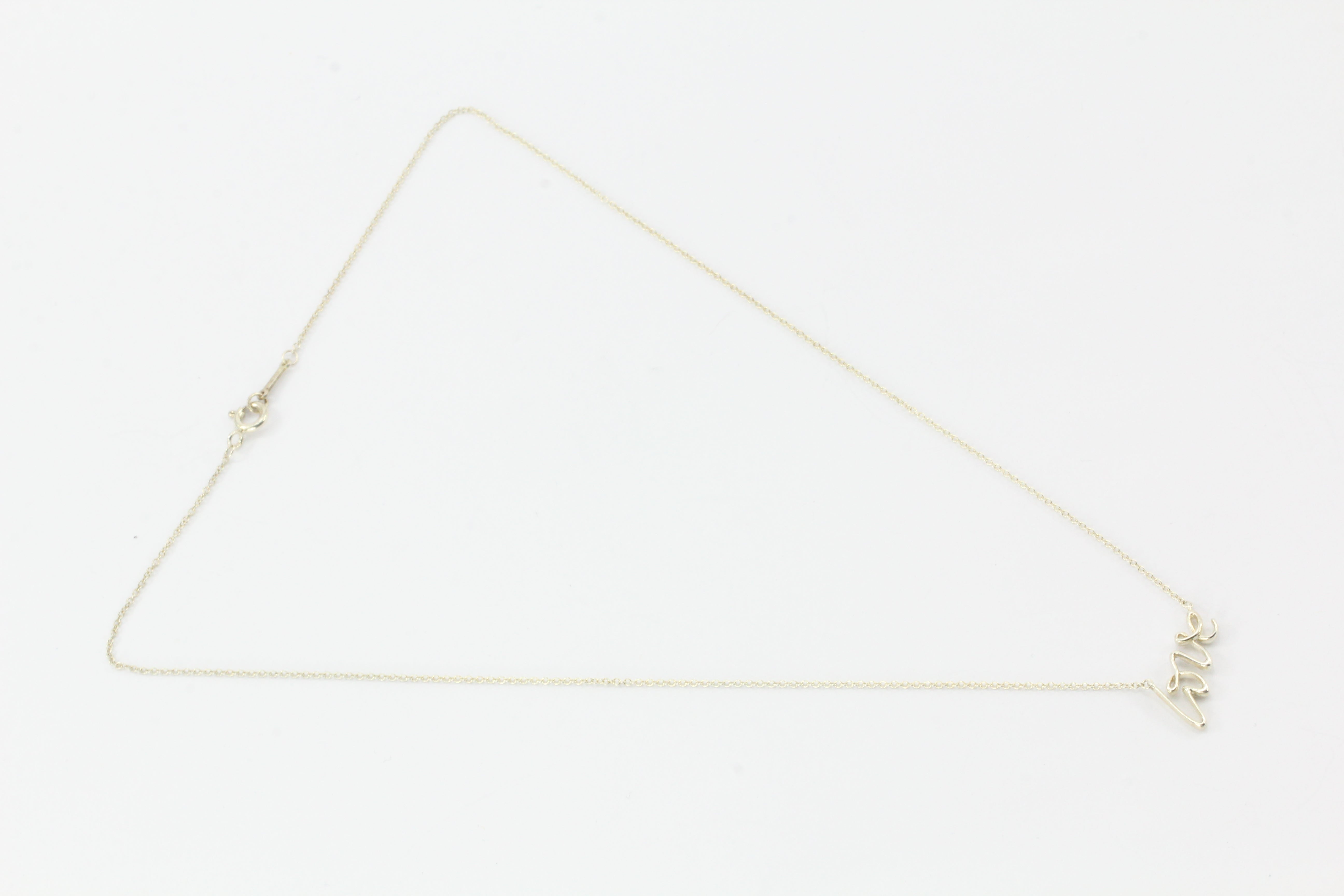 Tiffany & Co. Sterling Silver Love Pendant Necklace - Queen May