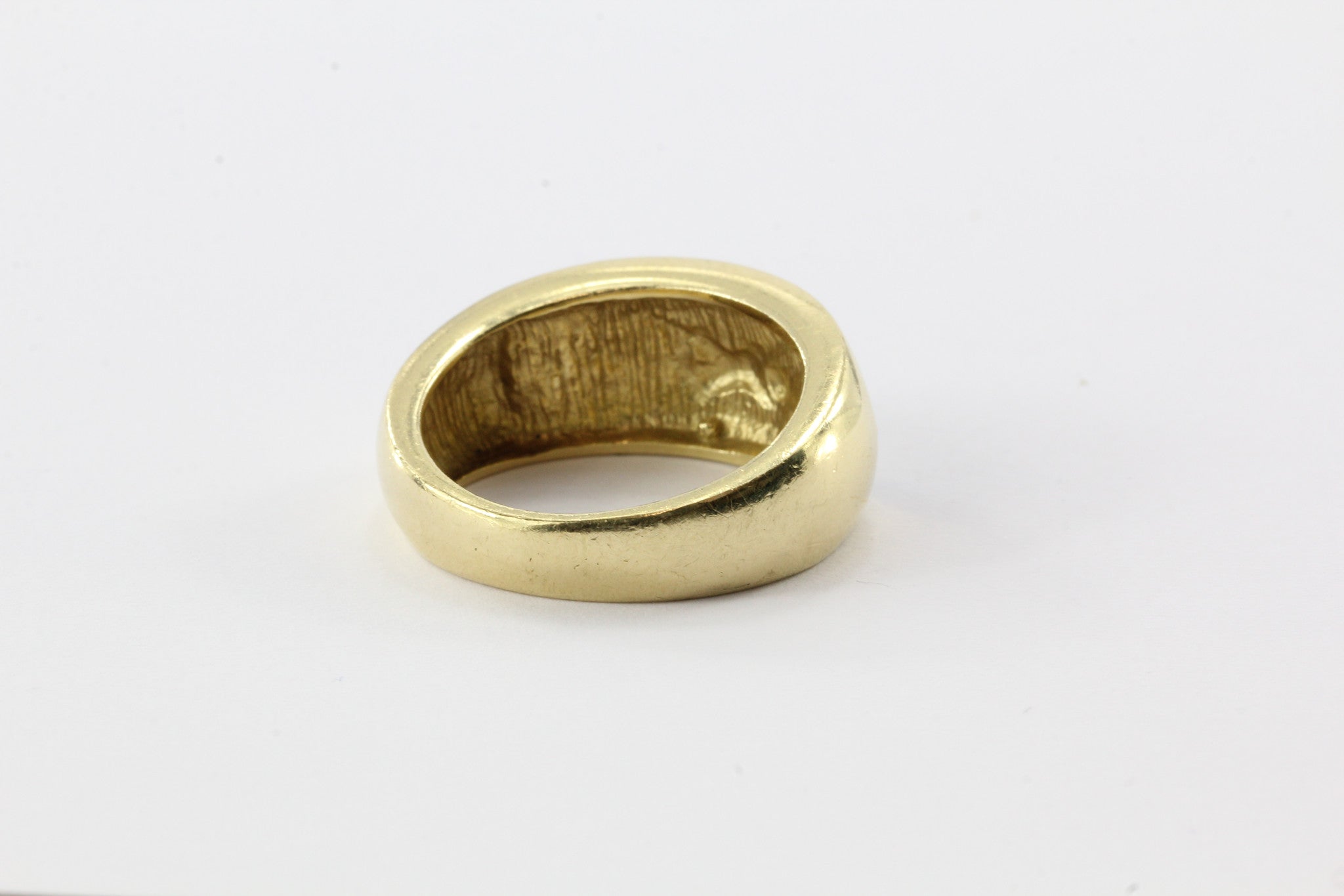 14K Yellow Gold Black Opal Inlay Ring by R&G - Queen May
