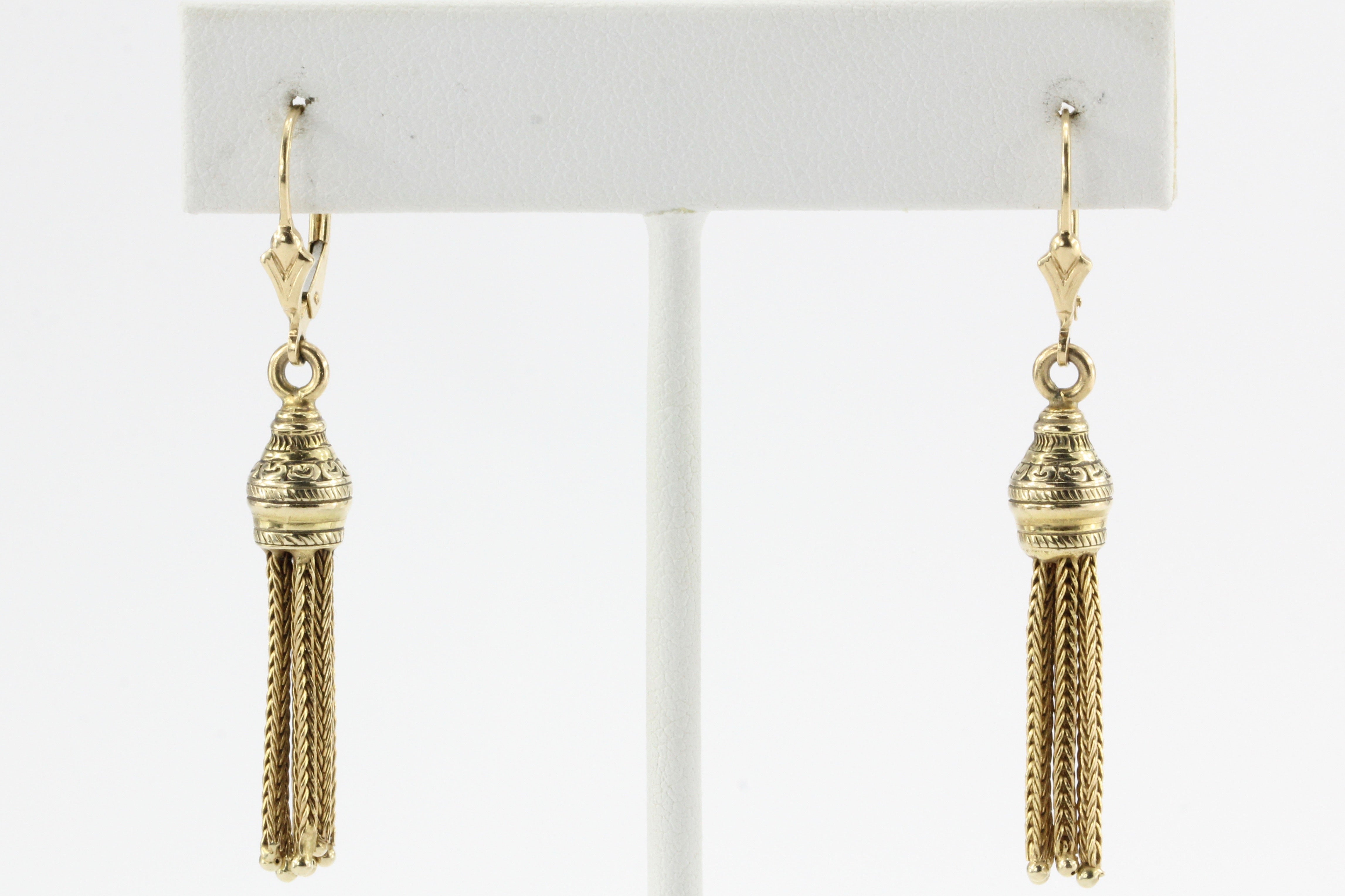 Victorian 10K Gold Tassel Earrings c.1890 - Queen May