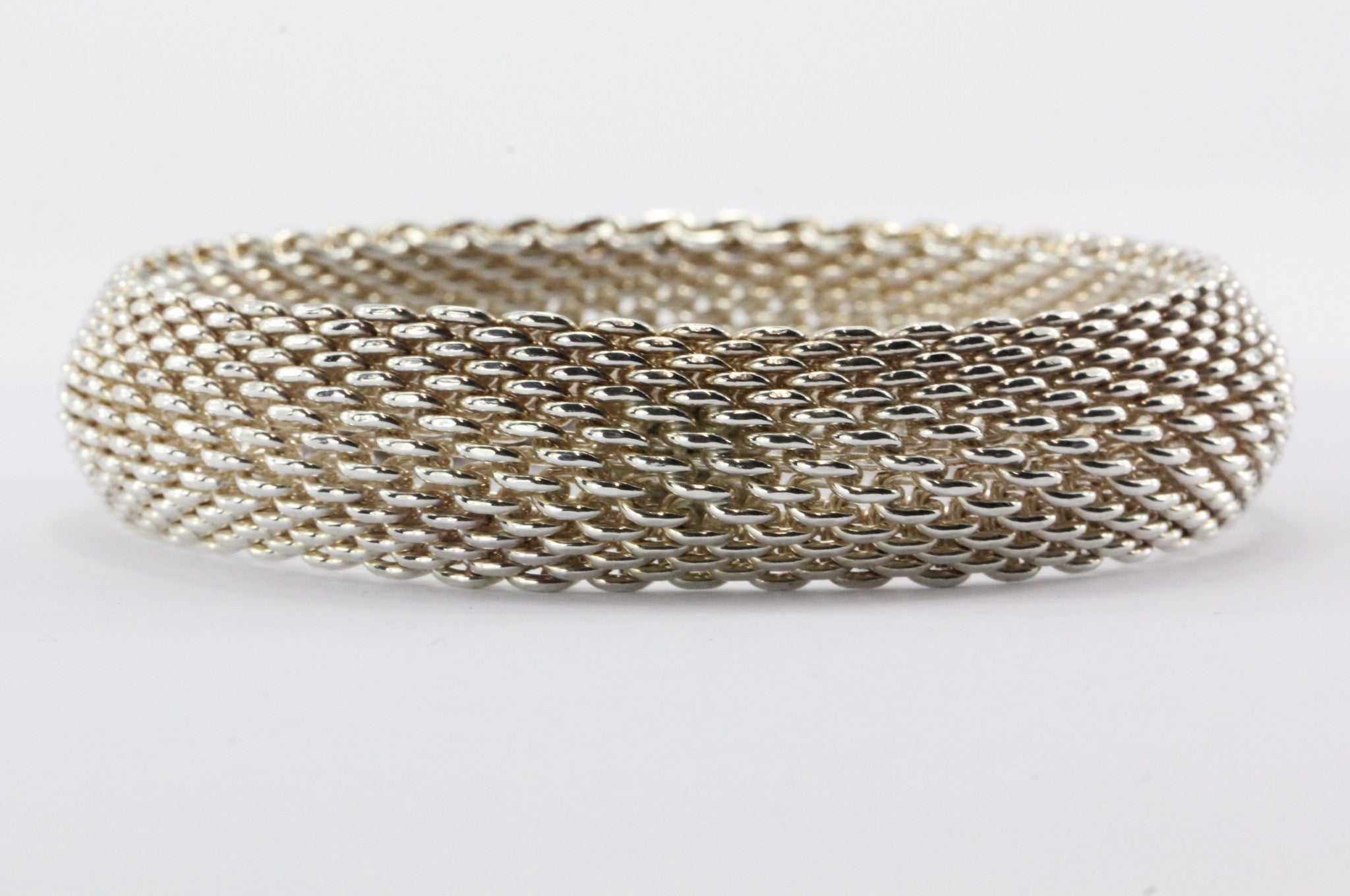 Tiffany & Co Sterling Silver Somerset Mesh Bracelet - Queen May