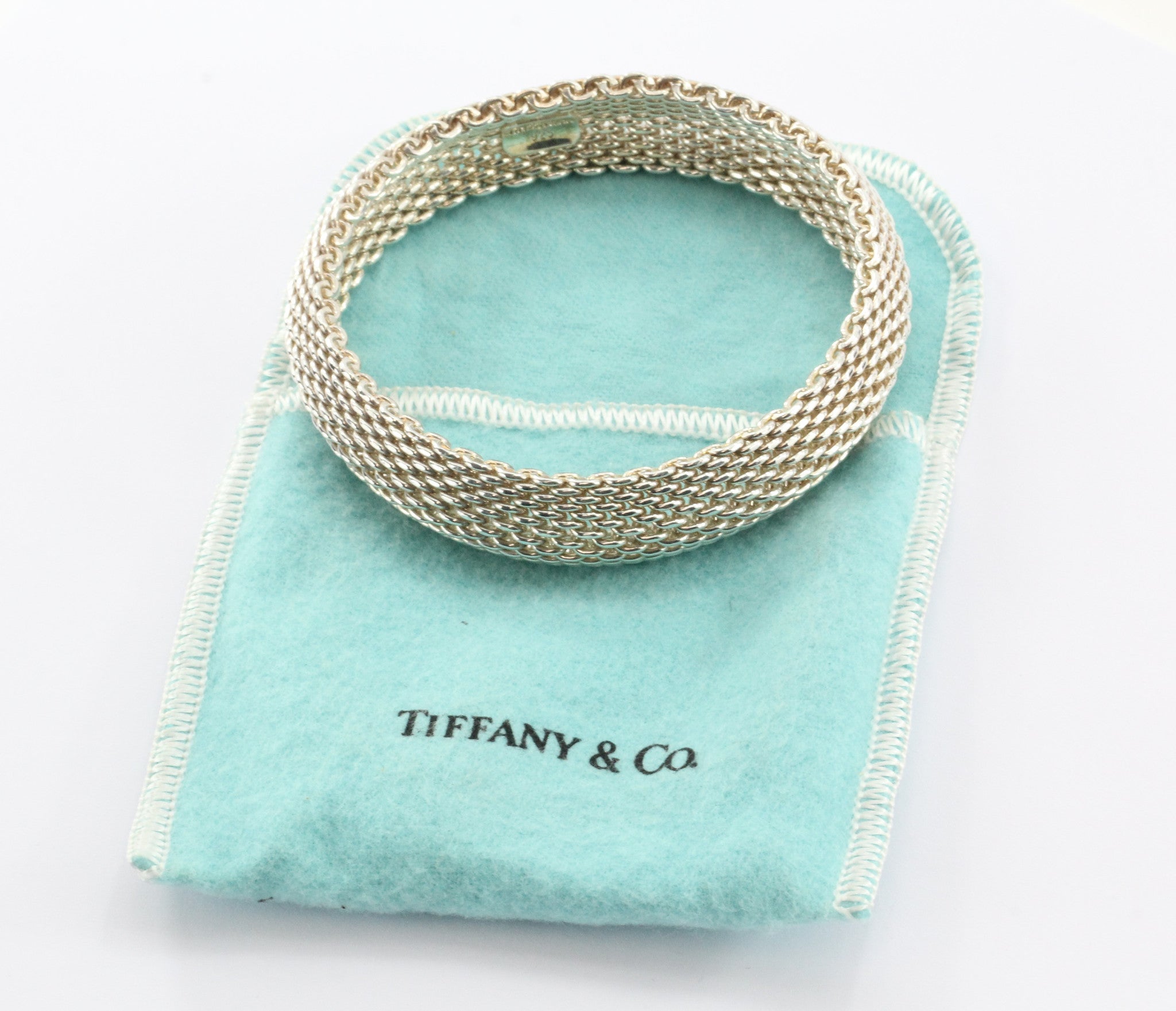 Tiffany & Co Sterling Silver Somerset Mesh Bracelet - Queen May