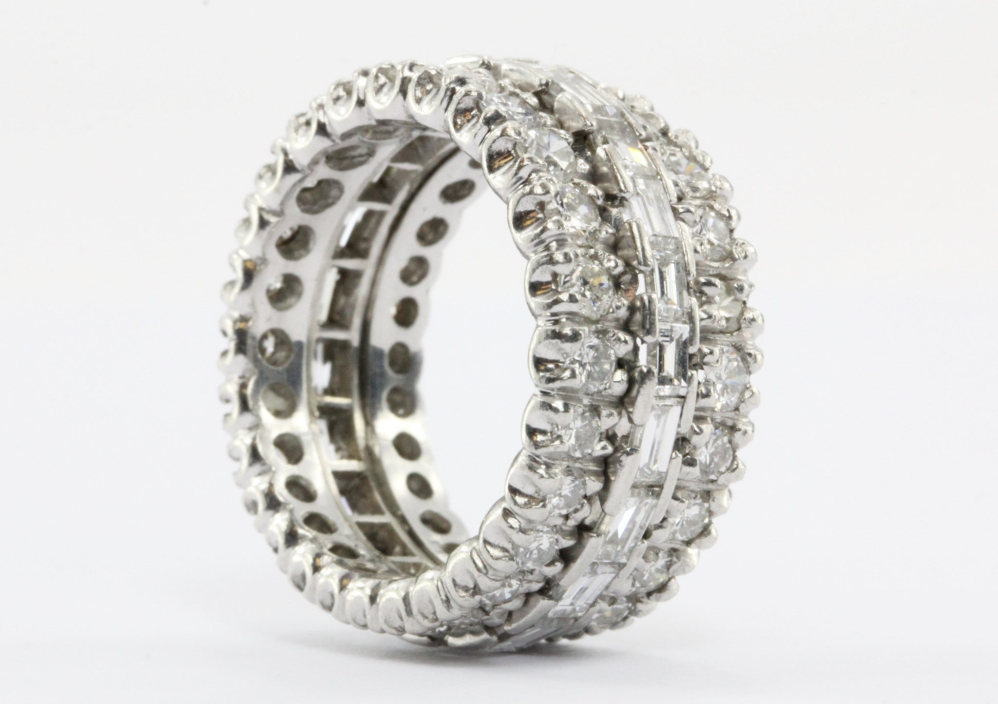 Platinum 4 CTW Diamond Eternity Band Ring Size 6 - Queen May