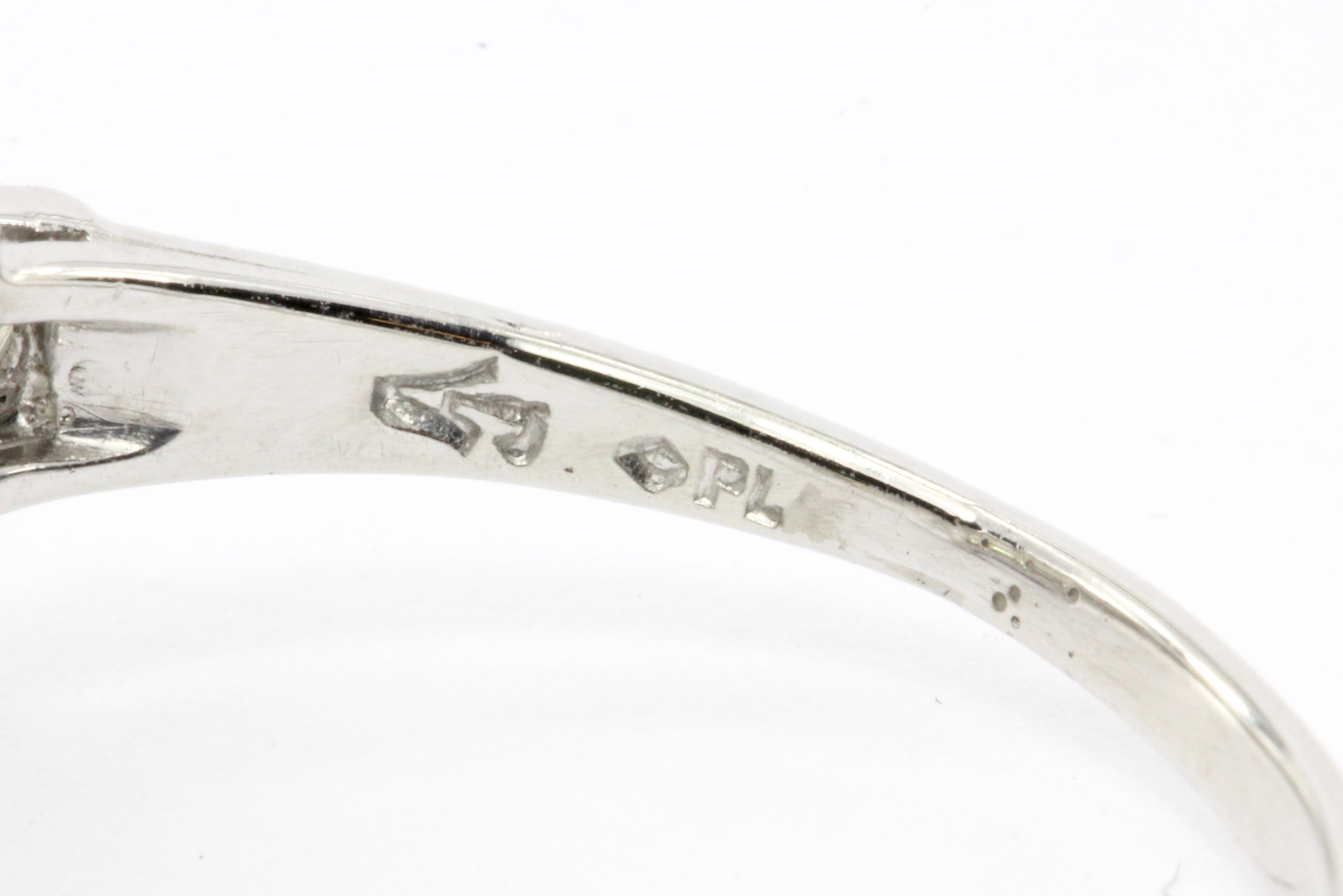 Art Deco Platinum 1.26CT Old European Cut Diamond Ring - Queen May