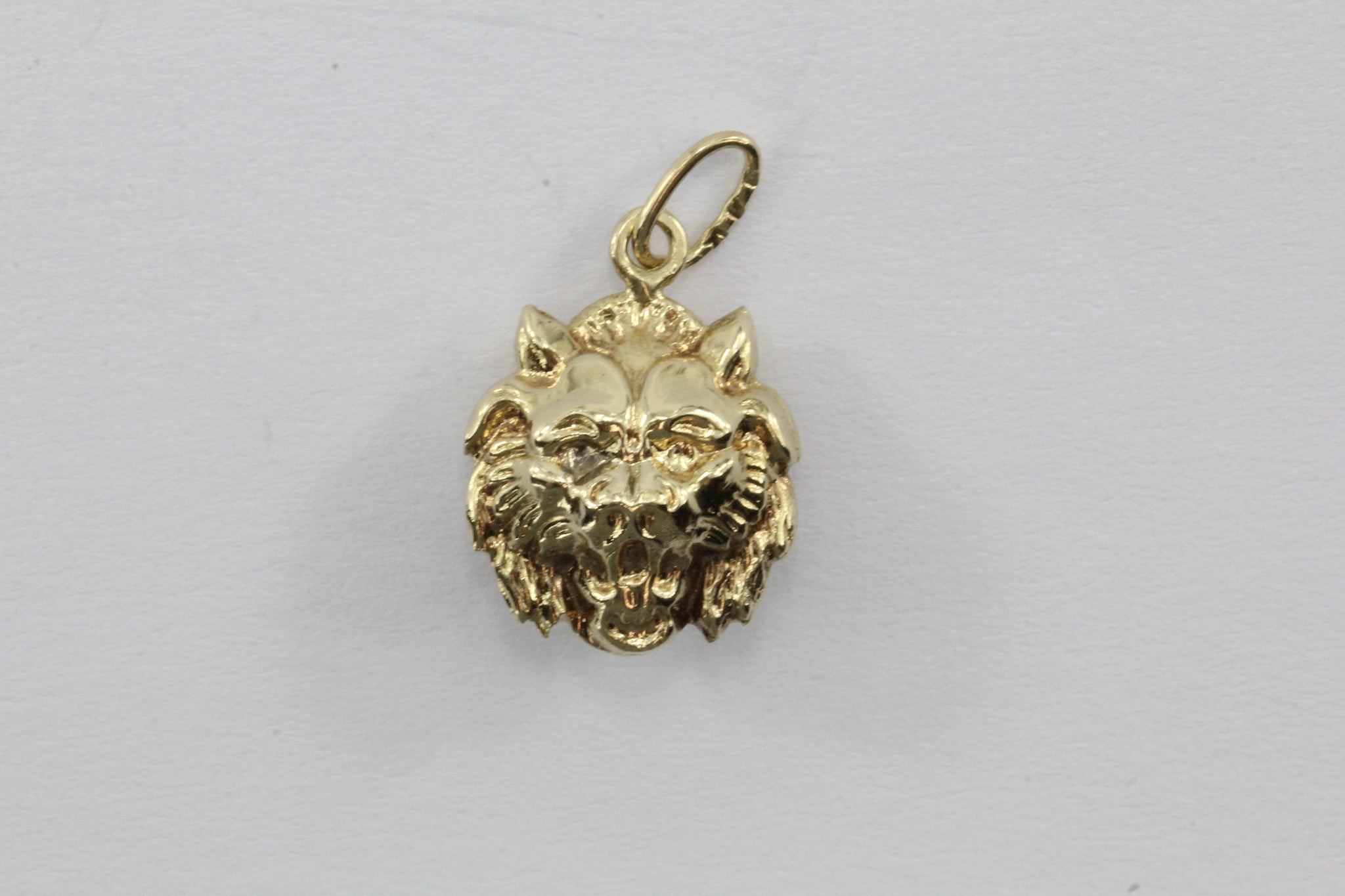 Vintage 14K Gold Double Sided Bobcat Head Charm - Queen May