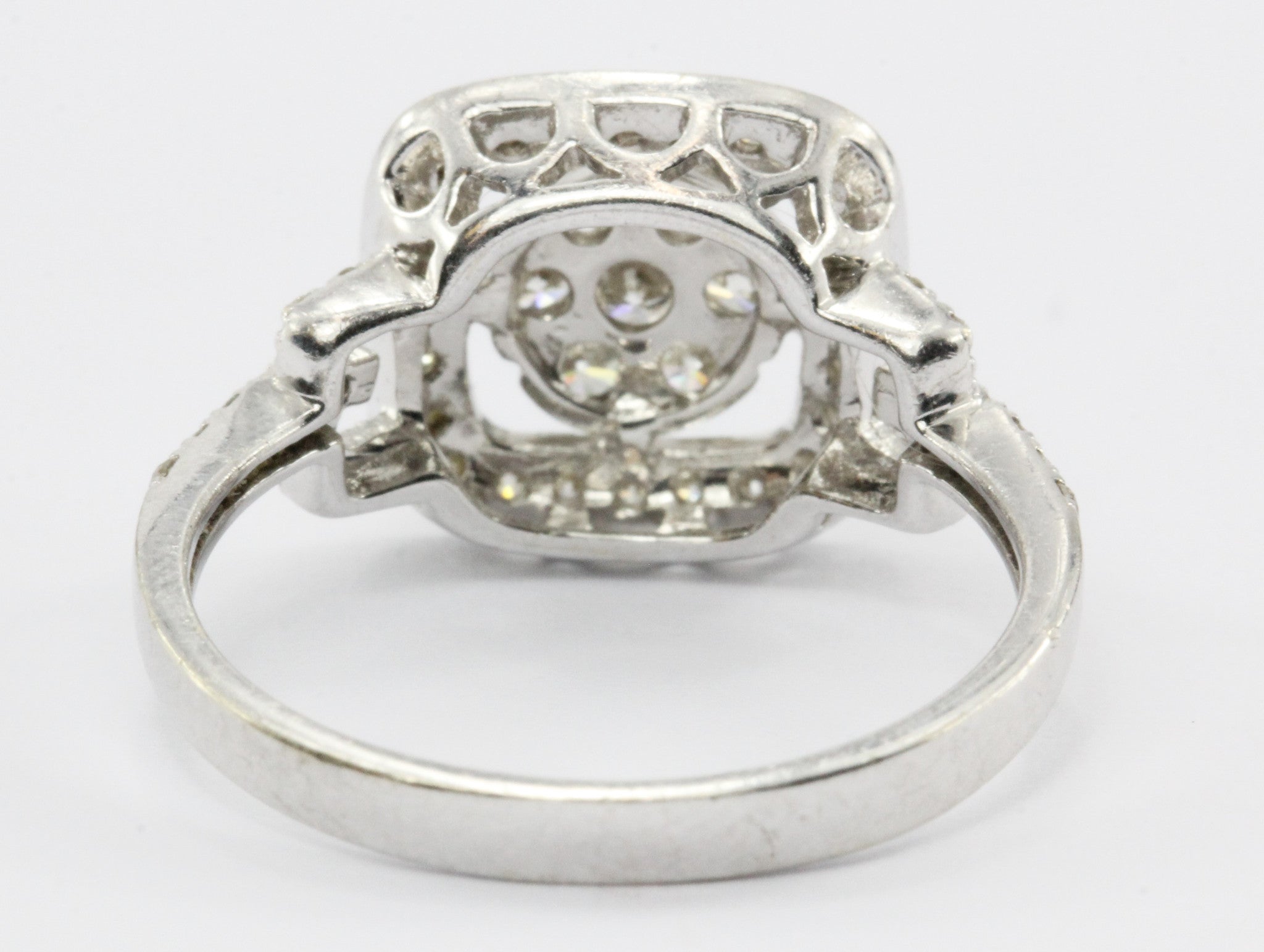 14K White Gold .55 CTW Diamond Engagement Ring - Queen May