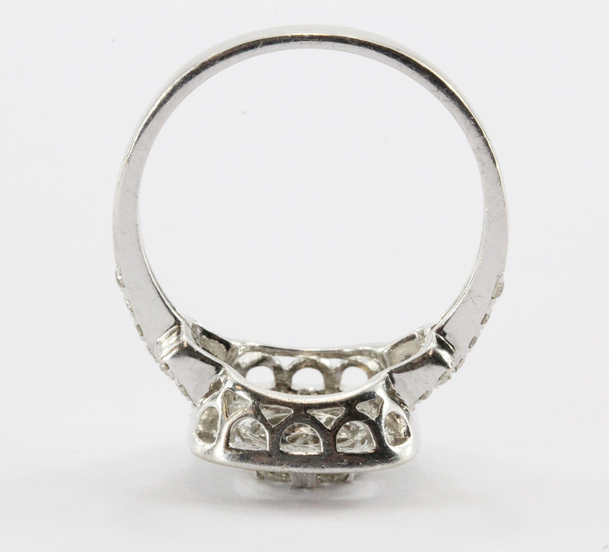 14K White Gold .55 CTW Diamond Engagement Ring - Queen May
