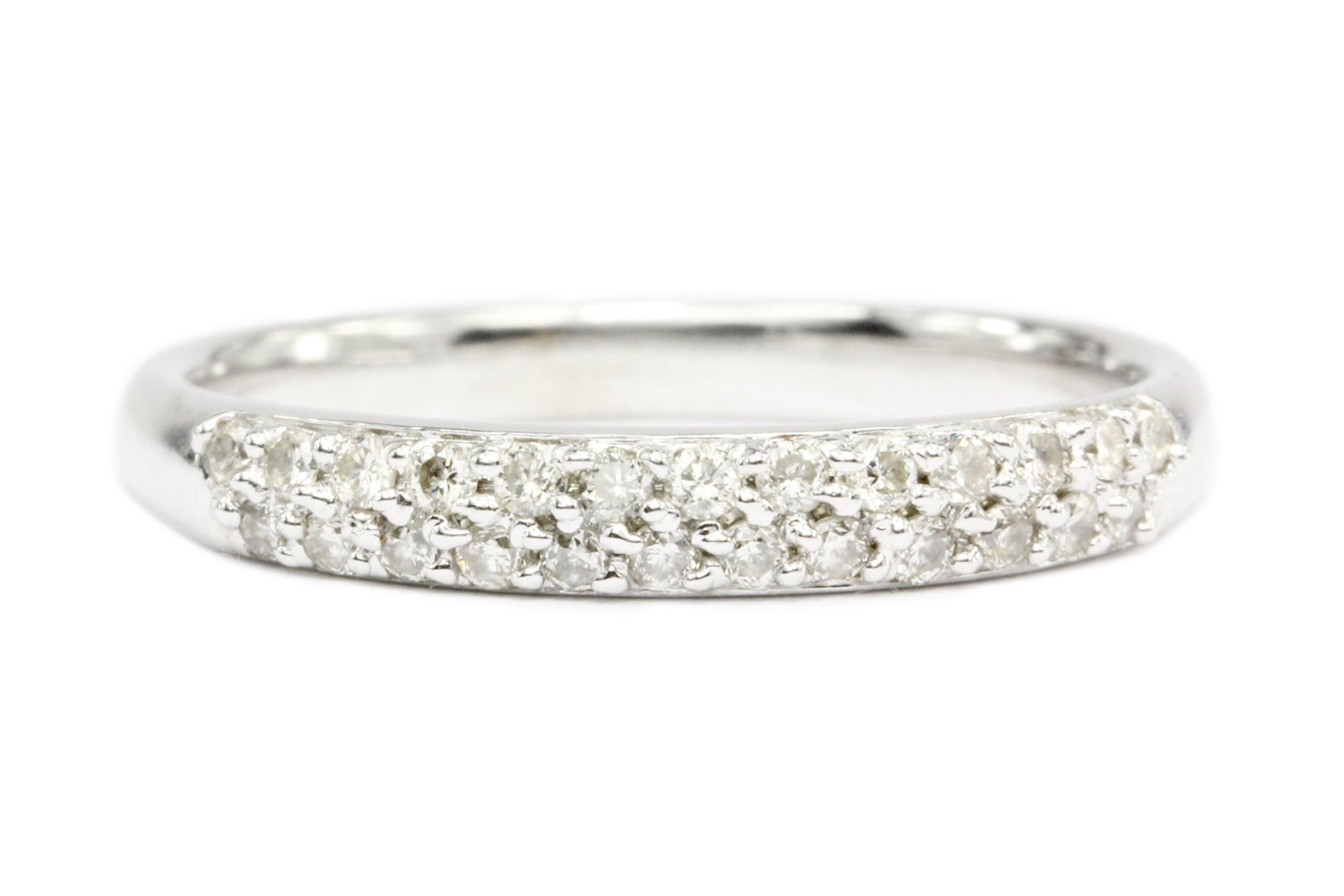 14K White Gold .15 CTW Diamond Band - Queen May