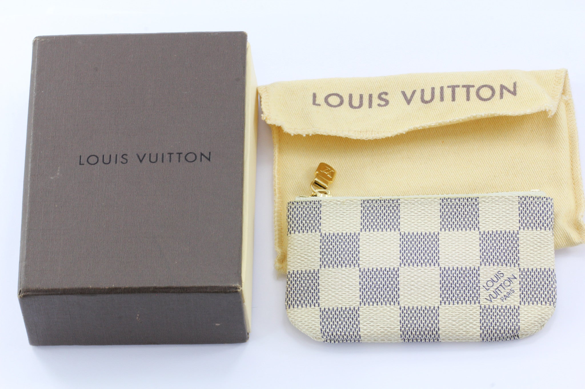 Louis Vuitton Damier Azur Key Pouch in Box - Queen May