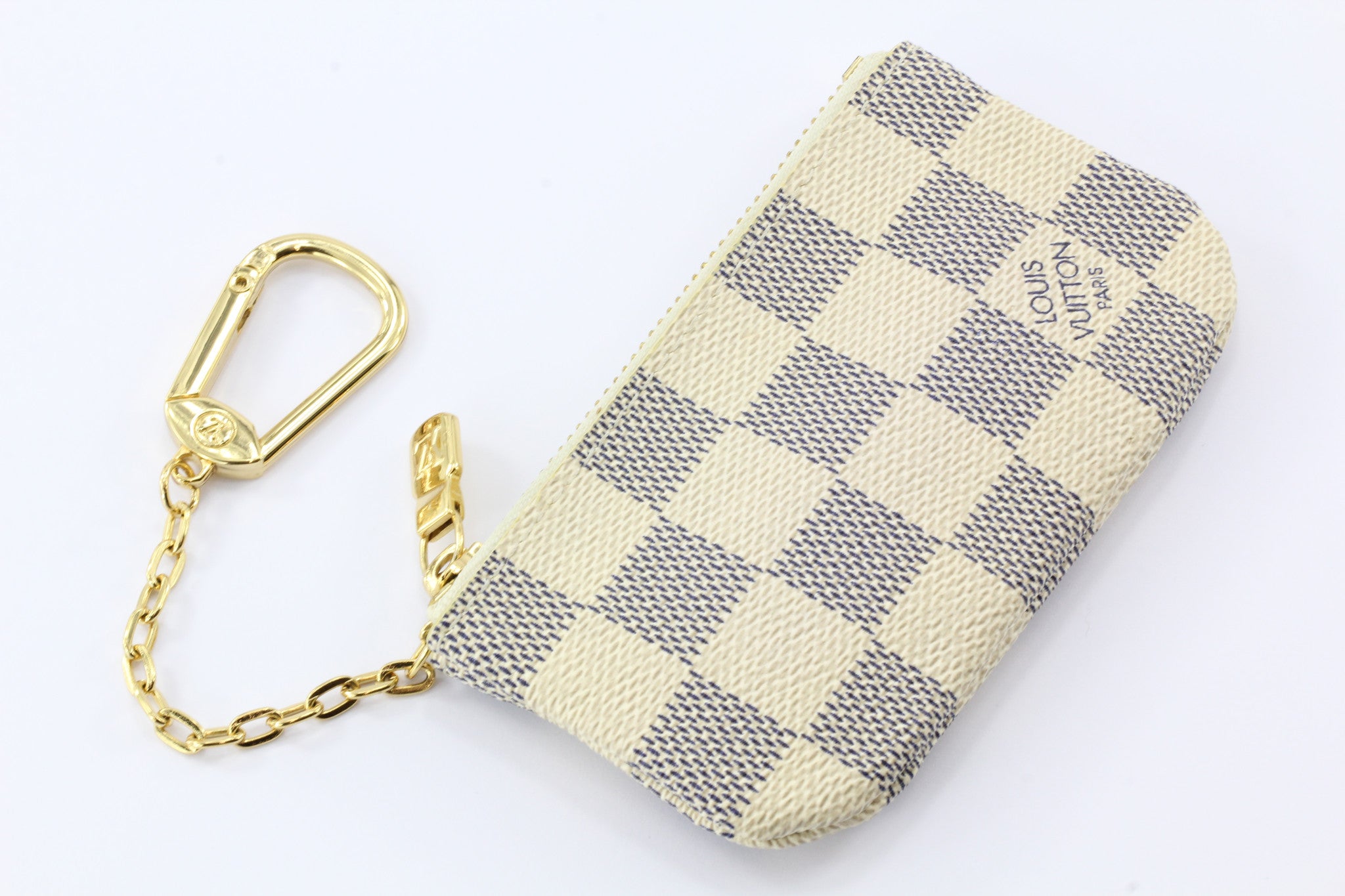 Louis Vuitton Damier Azur Key Pouch in Box - Queen May