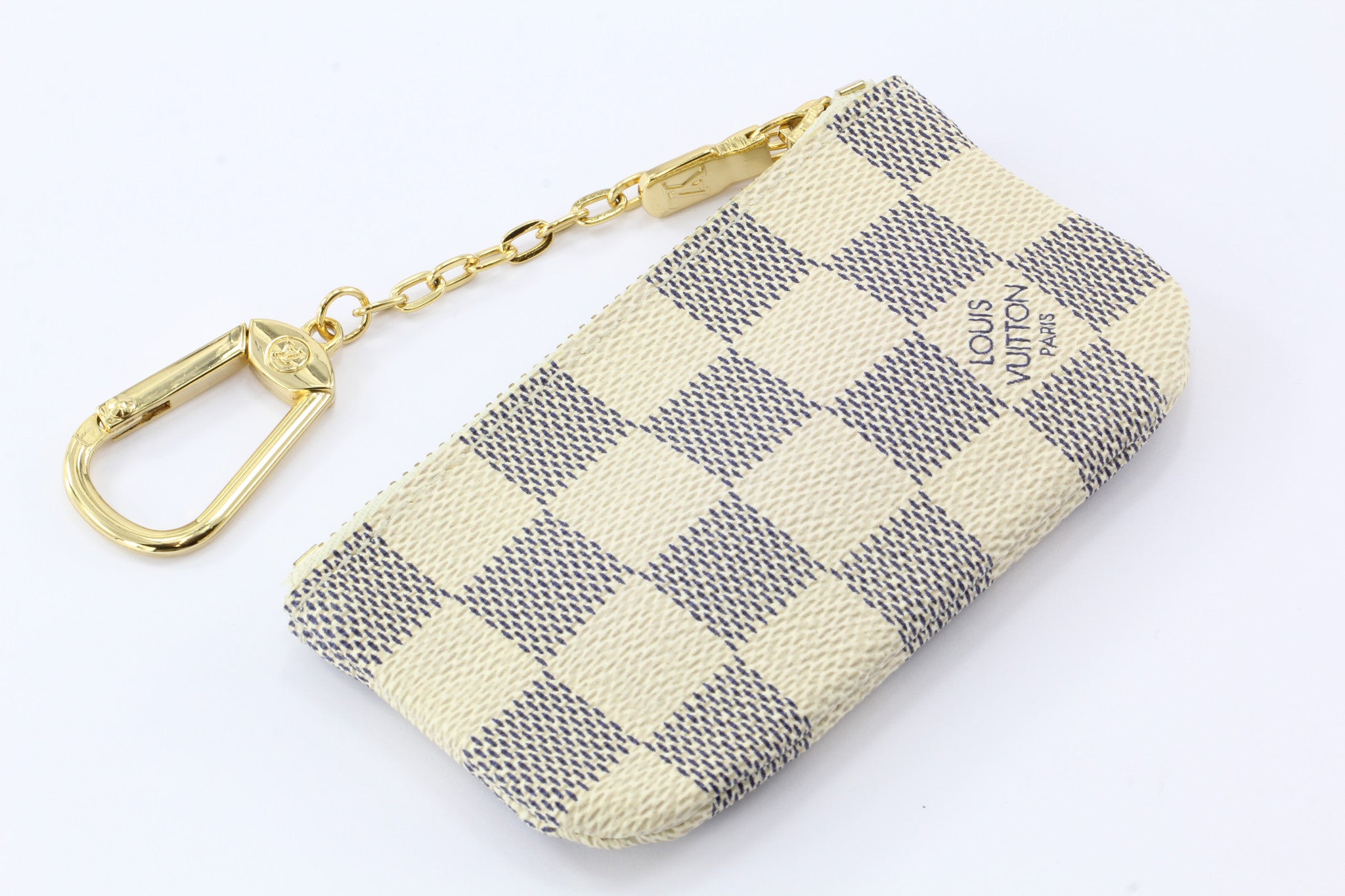 Louis Vuitton Damier Azur Key Pouch in Box - Queen May