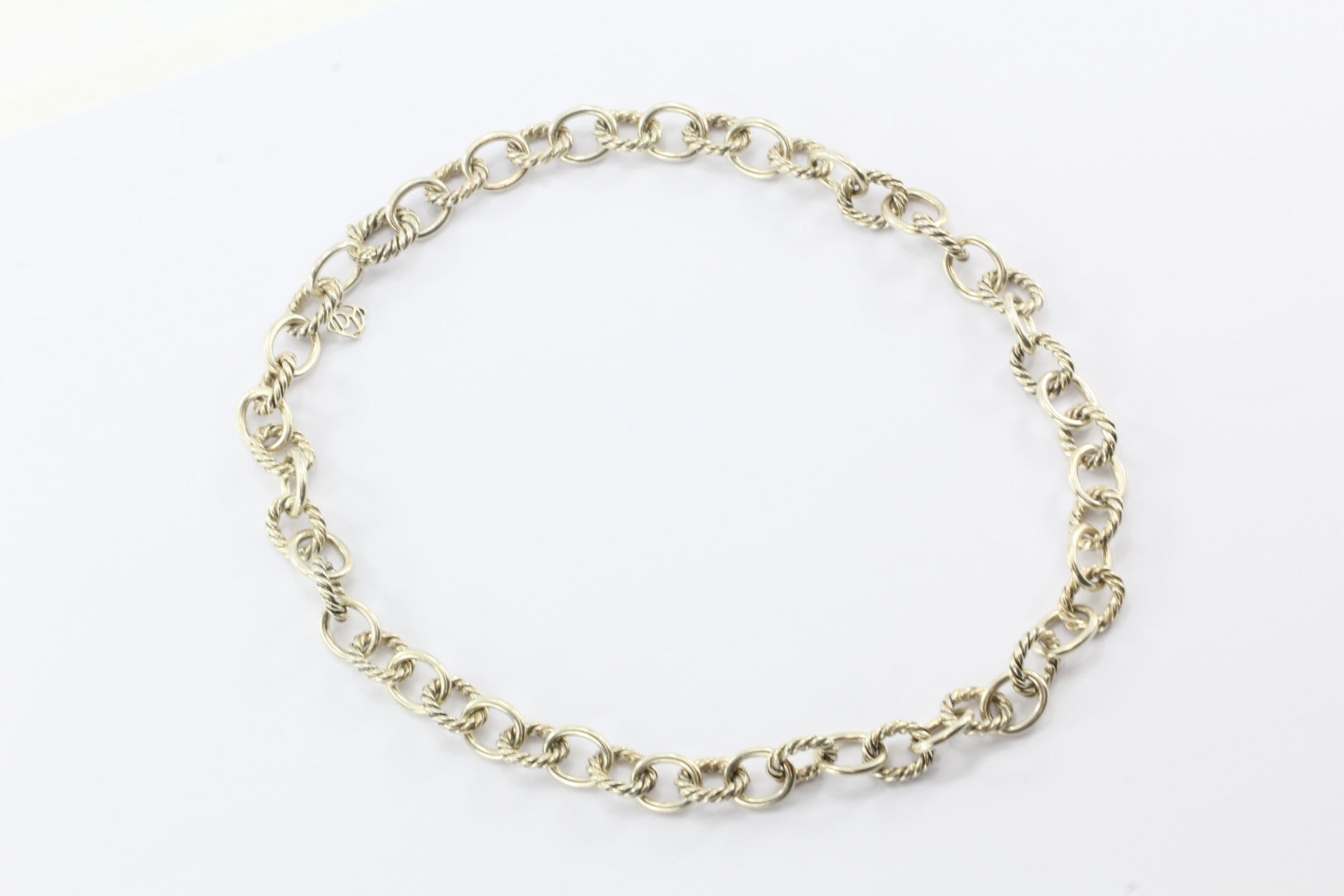 David Yurman Oval Link Sterling Silver Necklace 17" - Queen May