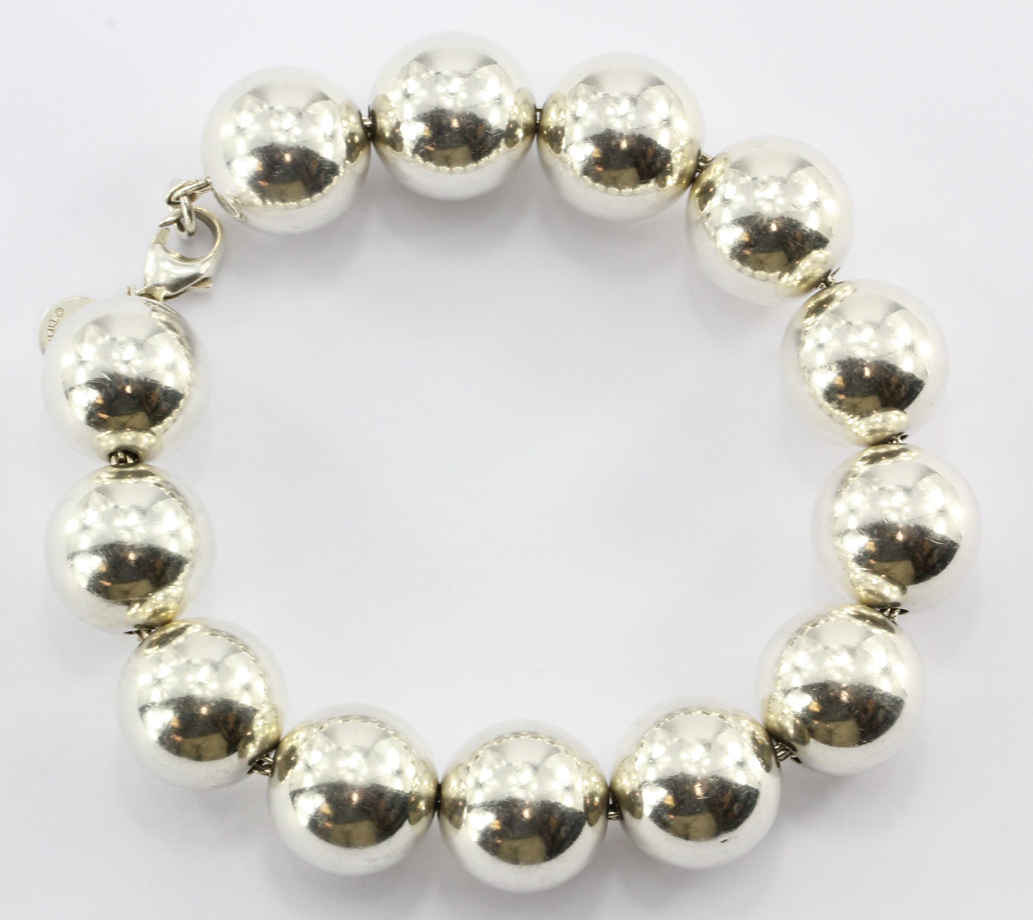 Tiffany & Co Sterling Silver  XL 14MM Ball Bracelet - Queen May