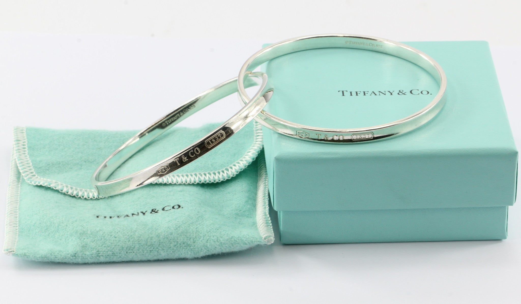 Tiffany & Co Sterling Silver 1837 Interlocking Circles Bangle Bracelet - Queen May