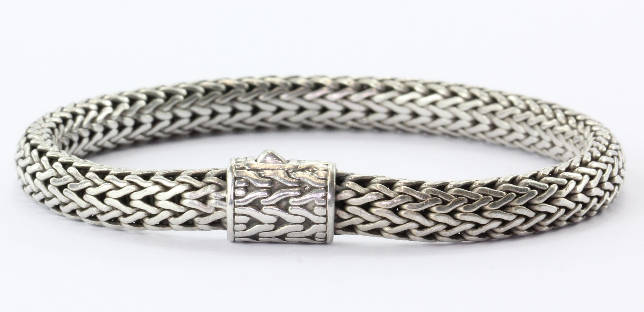 John Hardy Sterling Silver Wheat Chain Bracelet 6 MM - Queen May