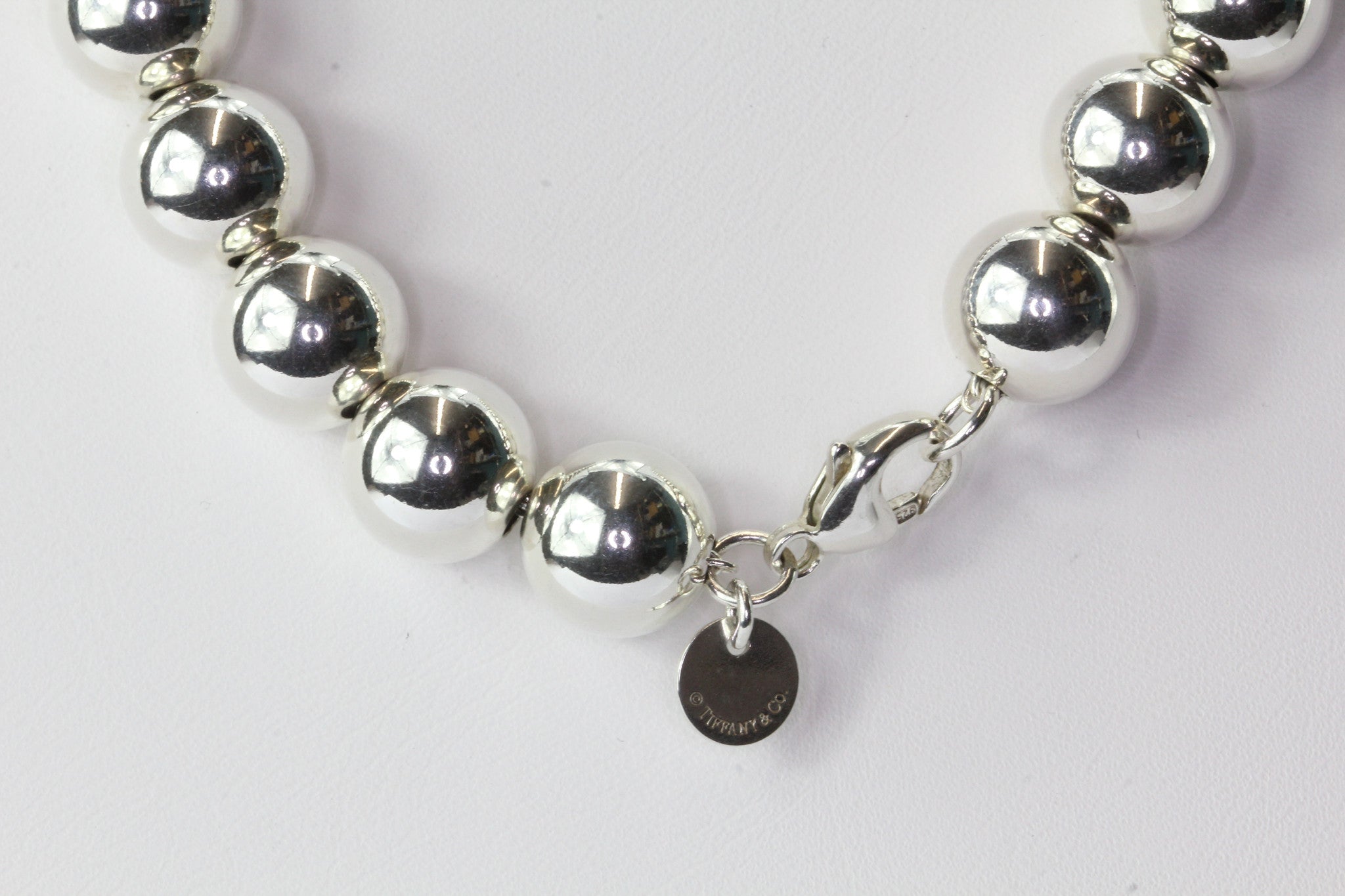 Tiffany & Co Sterling Silver Ball Beaded Necklace 18" - Queen May