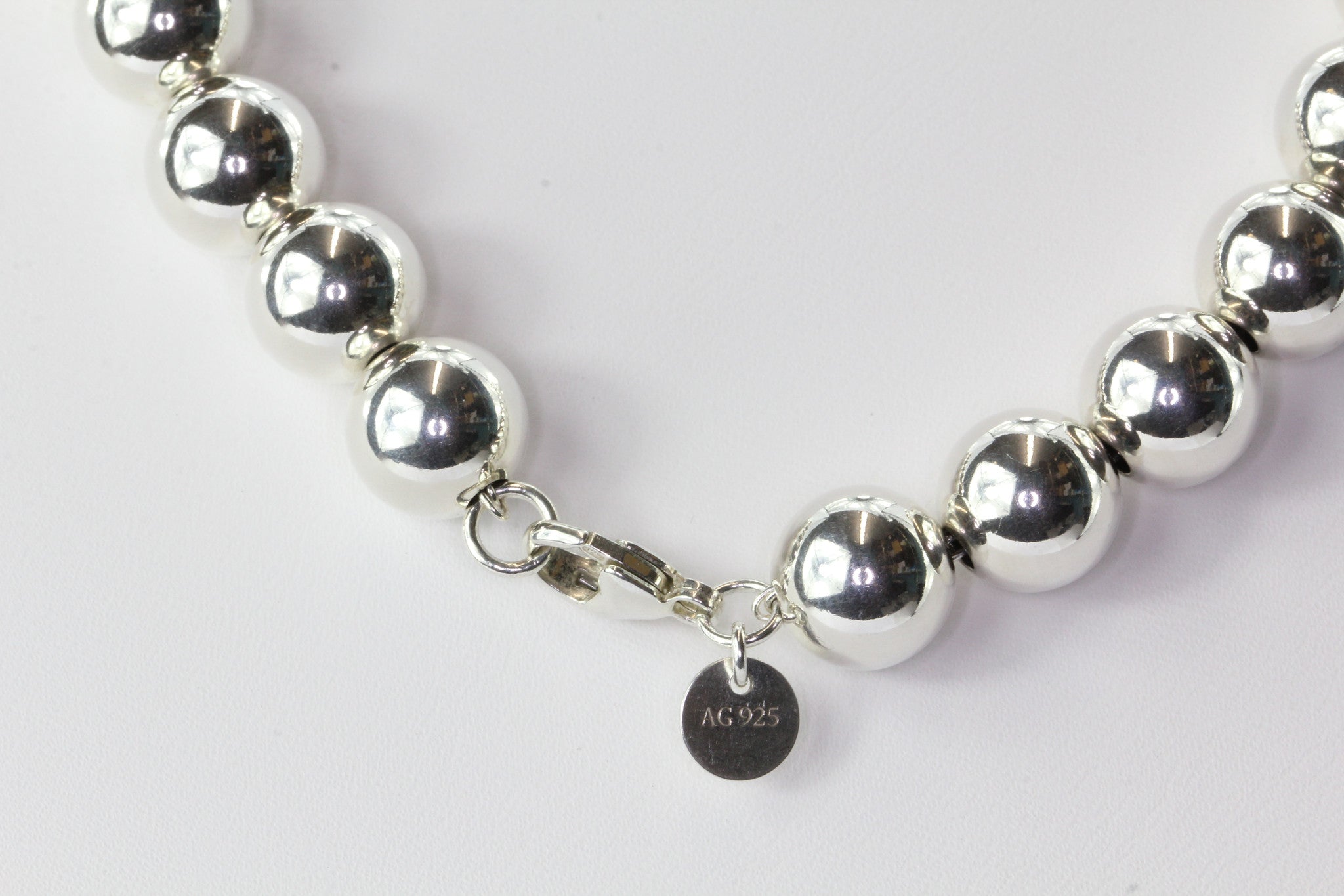 Tiffany & Co Sterling Silver Ball Beaded Necklace 18" - Queen May