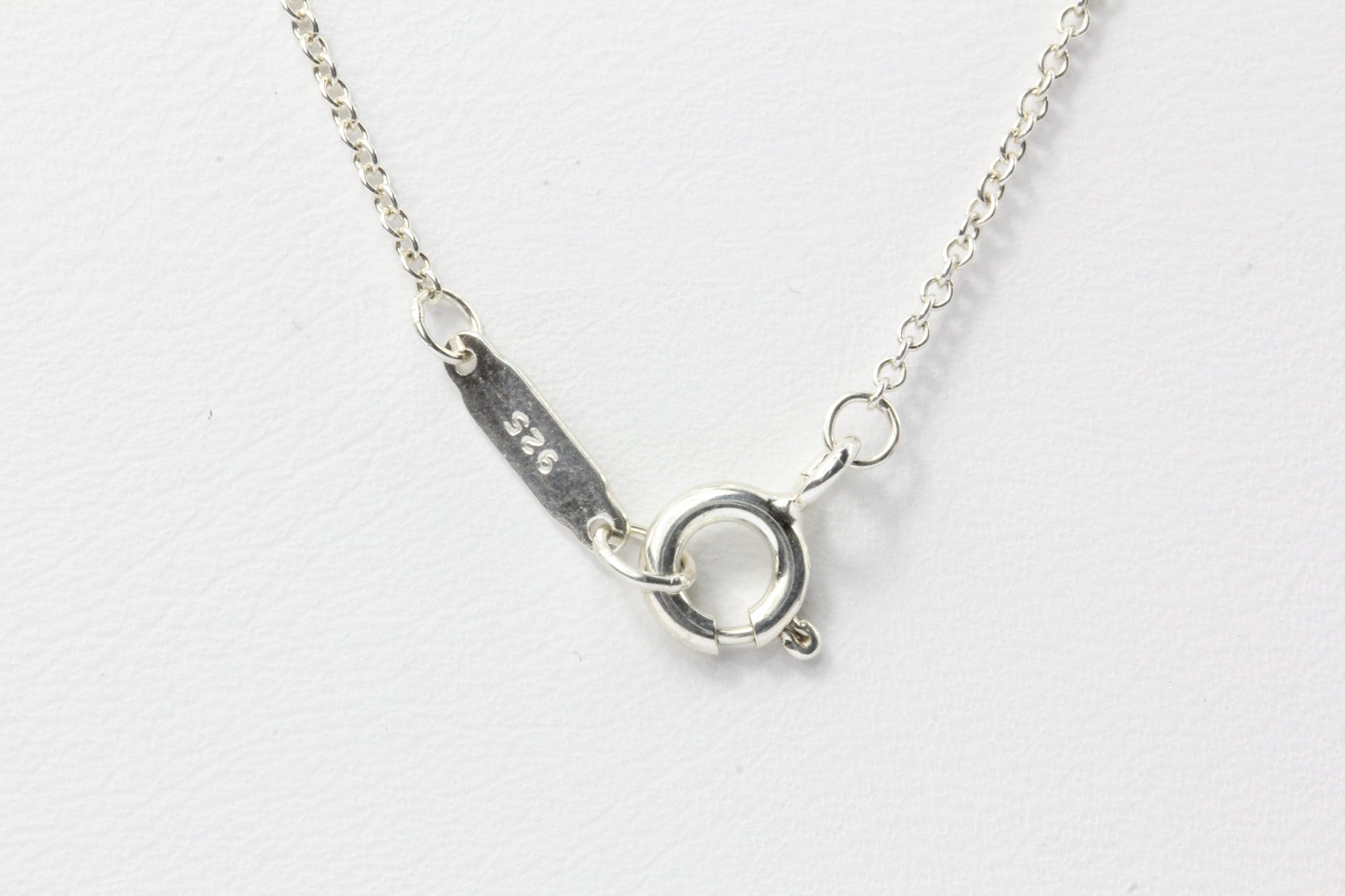 Tiffany & Co Sterling Silver Pink Rhodonite Heart Necklace - Queen May