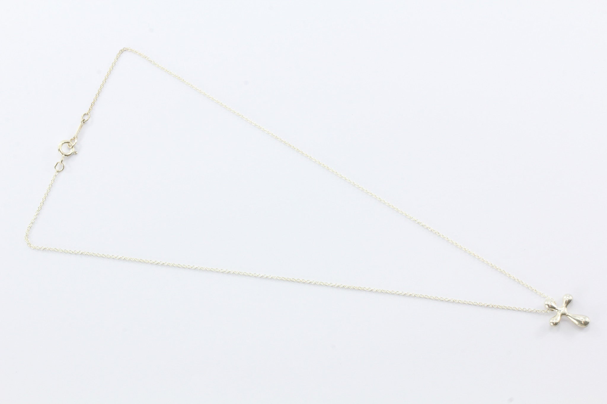 Tiffany & Co Sterling Silver Elsa Peretti Cross Necklace - Queen May
