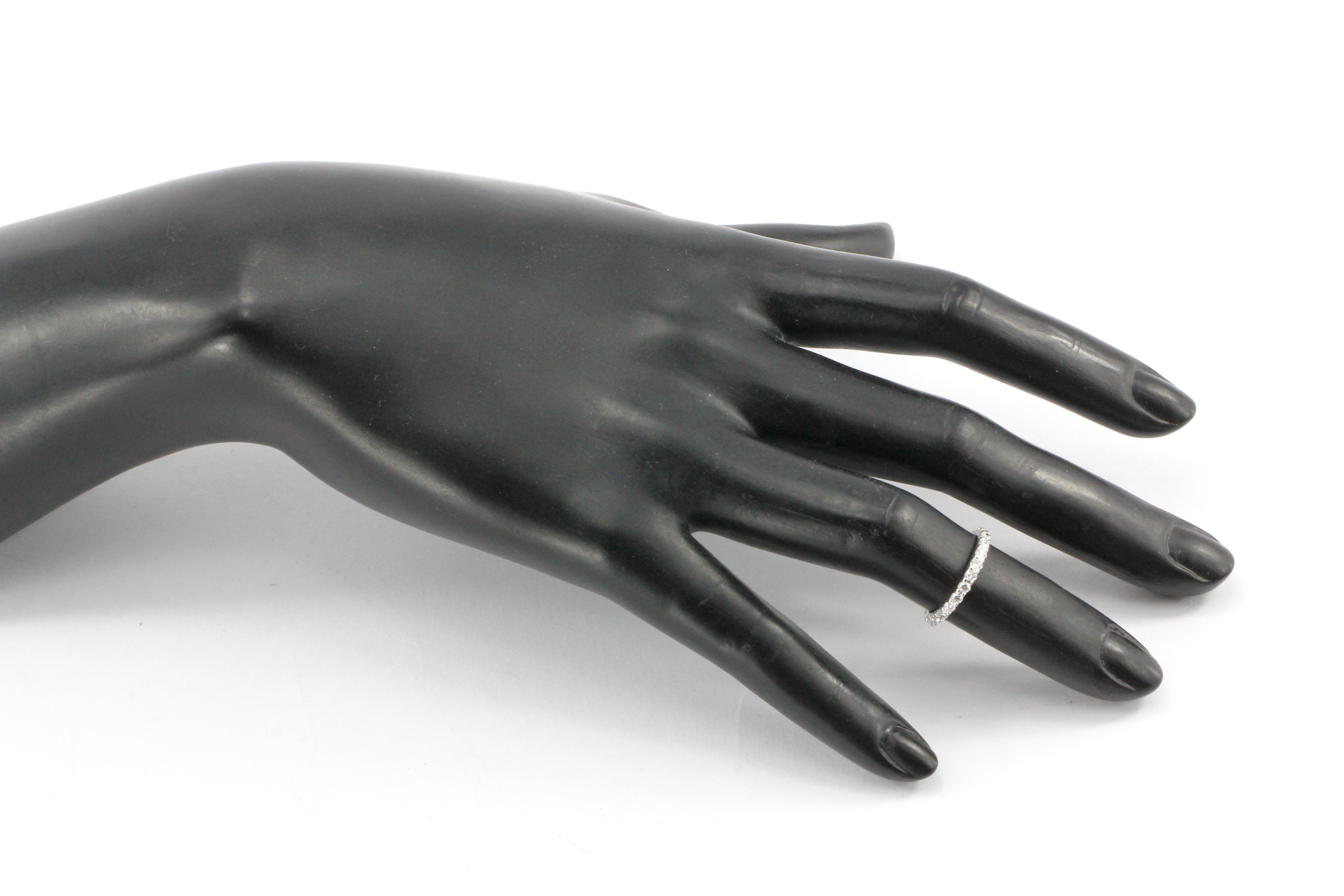 14K White Gold .62 CTW Diamond Eternity Band - Queen May