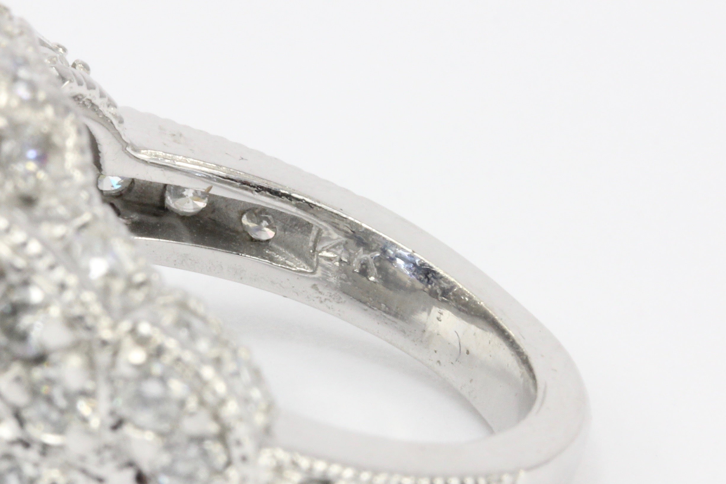 14K White Gold 5 Carat Tanzanite and 2.5 CTW Diamond Ring - Queen May