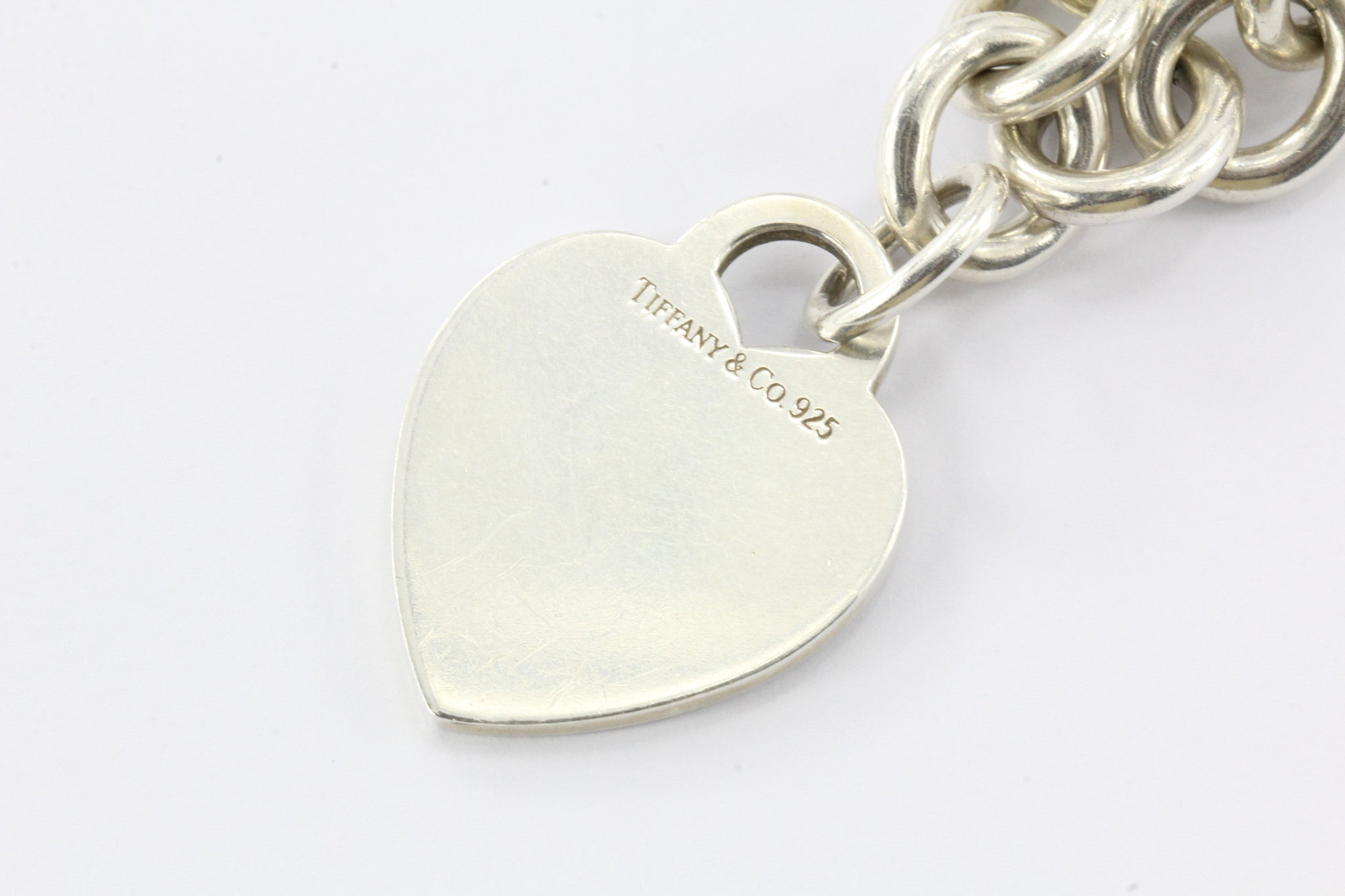 Tiffany & Co Sterling Silver Heart Tag Necklace 18" - Queen May