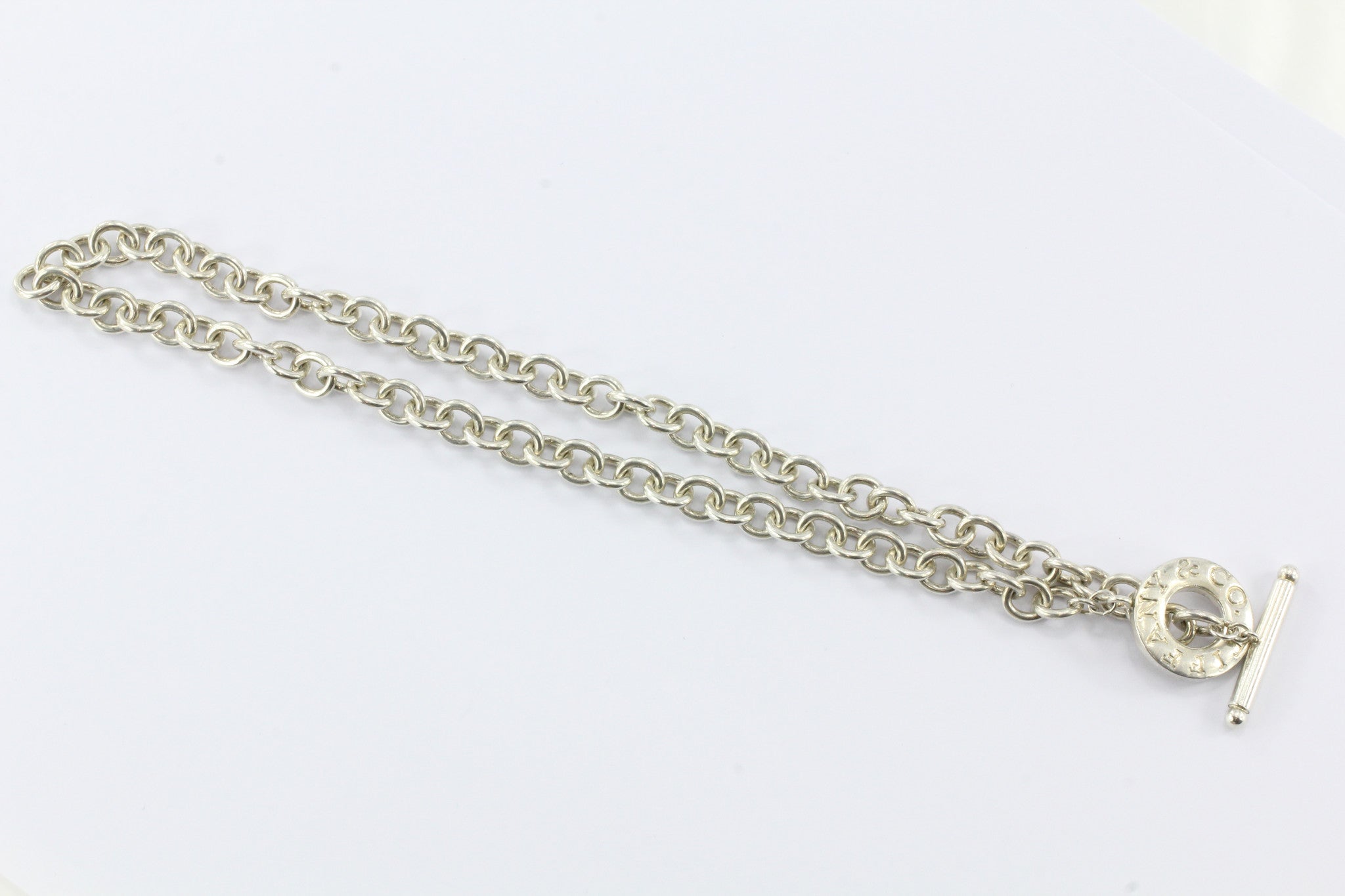 Tiffany & Co Sterling Silver Toggle Clasp Necklace 16.5" - Queen May