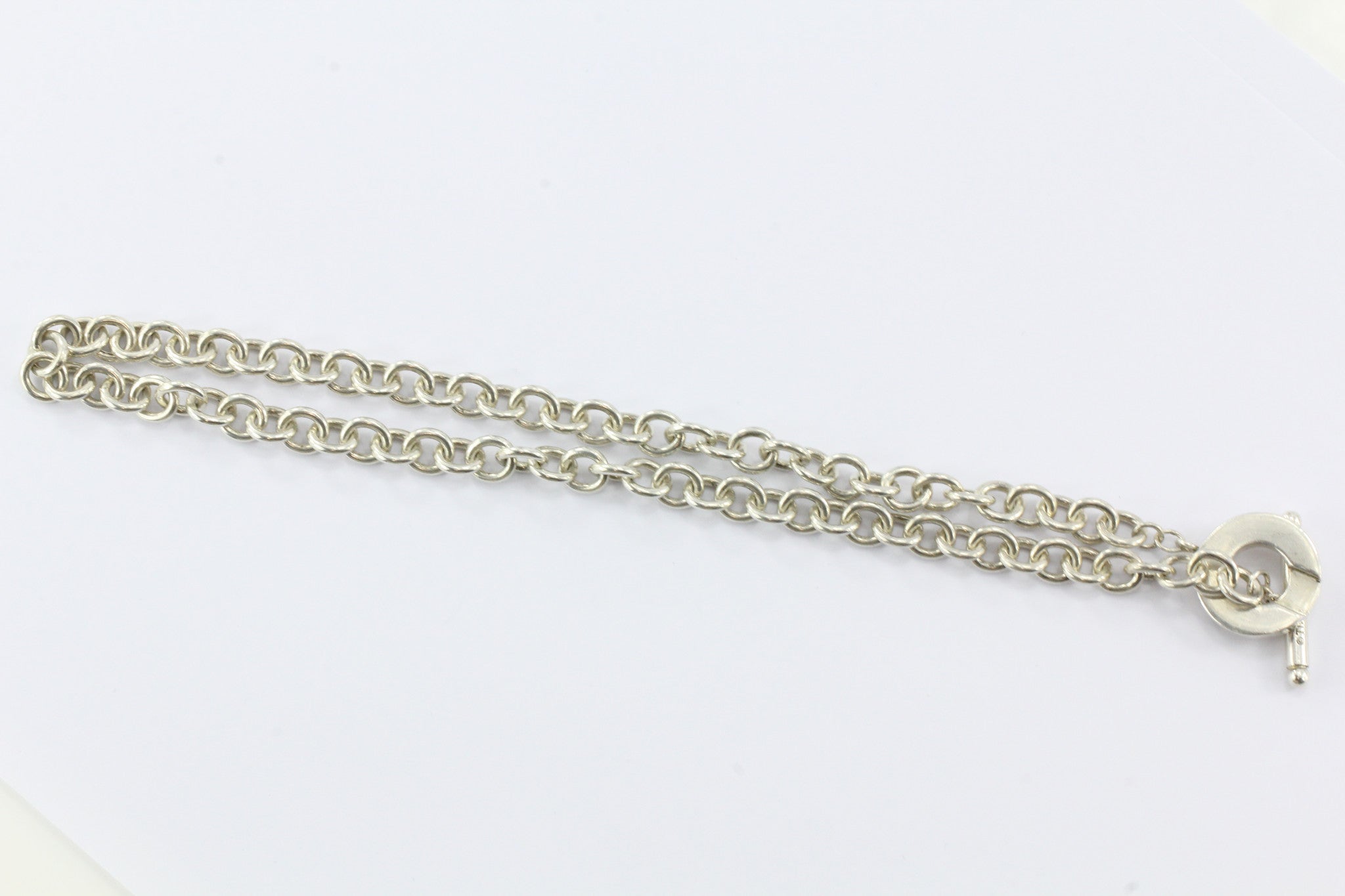 Tiffany & Co Sterling Silver Toggle Clasp Necklace 16.5" - Queen May