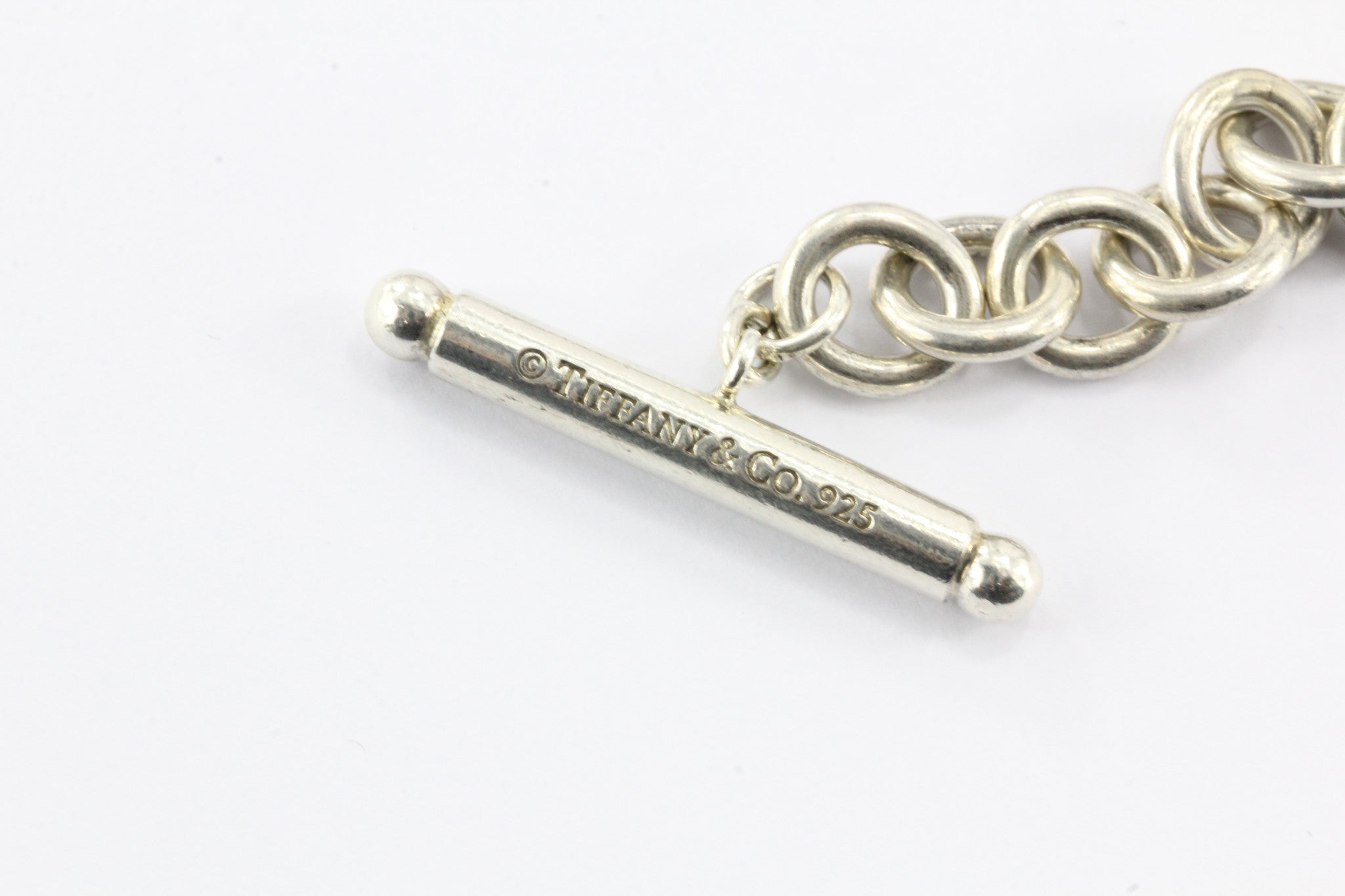 Tiffany & Co Sterling Silver Toggle Clasp Necklace 16.5" - Queen May